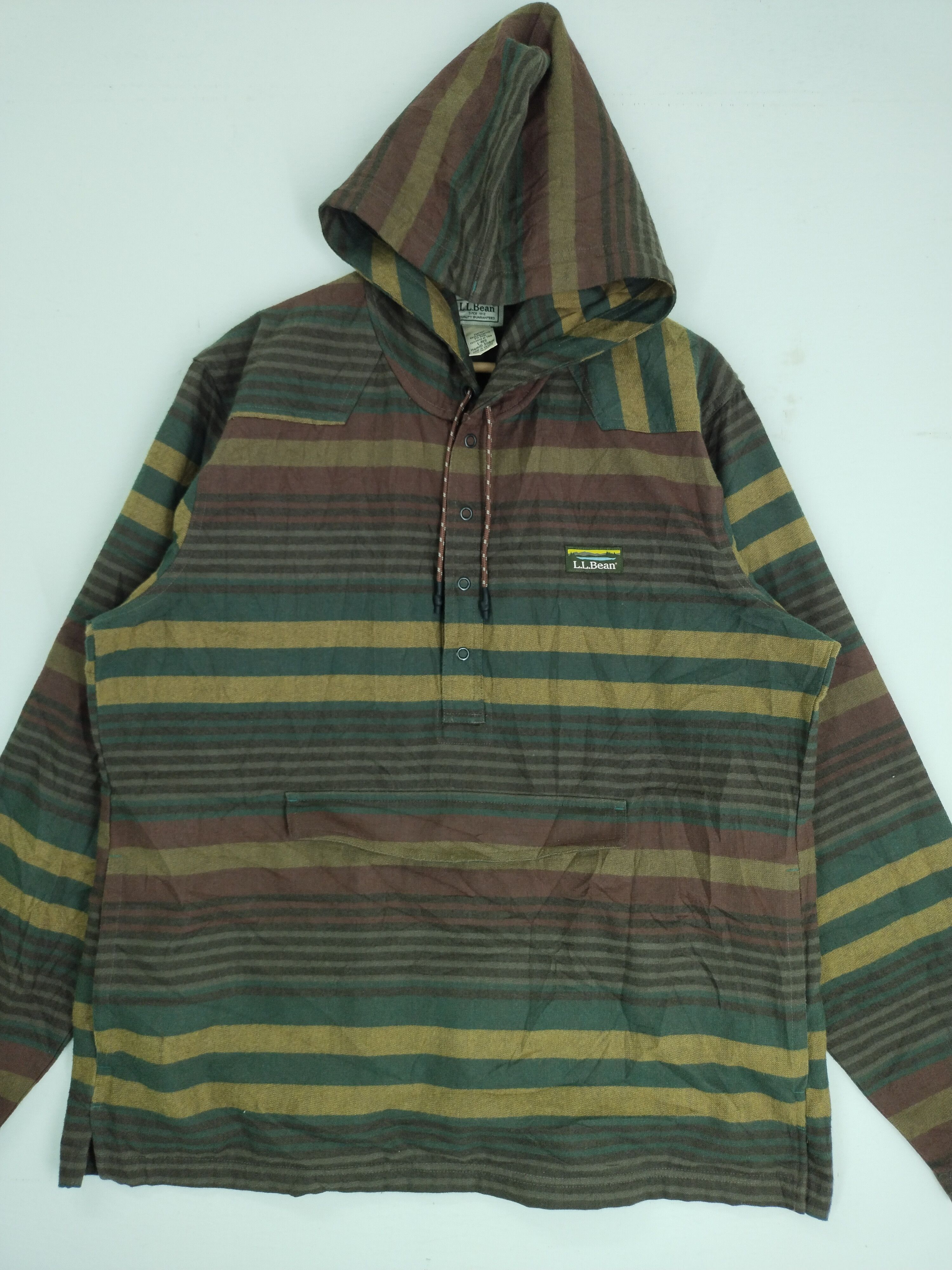 L.L. Bean × Vintage VTG 90s PULLOVERS ACTIVEWEAR HOODIE JACKET Size US L / EU 52-54 / 3 - 1 Thumbnail