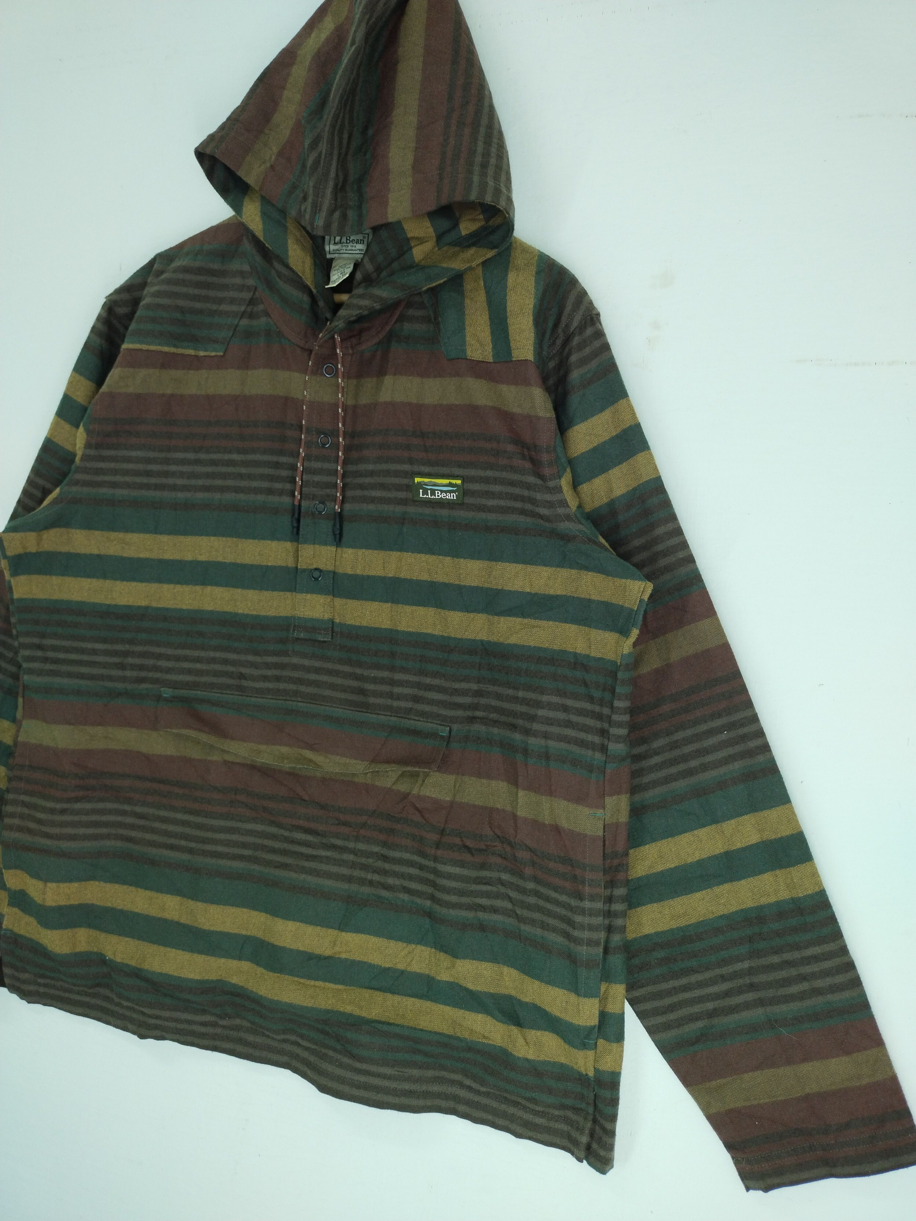 L.L. Bean × Vintage VTG 90s PULLOVERS ACTIVEWEAR HOODIE JACKET Size US L / EU 52-54 / 3 - 3 Thumbnail