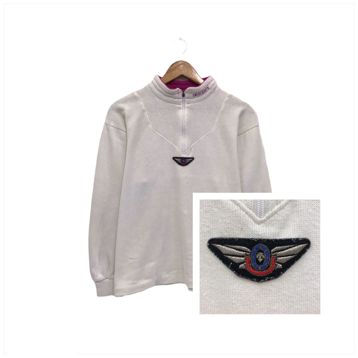 Descente × Japanese Brand Vintage Descente HalfZip Sweatshirt Embroidered Center Logo Size US S / EU 44-46 / 1 - 1 Thumbnail