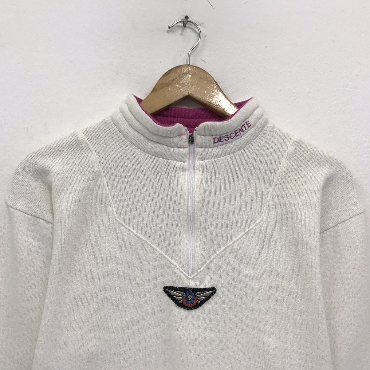 Descente × Japanese Brand Vintage Descente HalfZip Sweatshirt Embroidered Center Logo Size US S / EU 44-46 / 1 - 3 Thumbnail