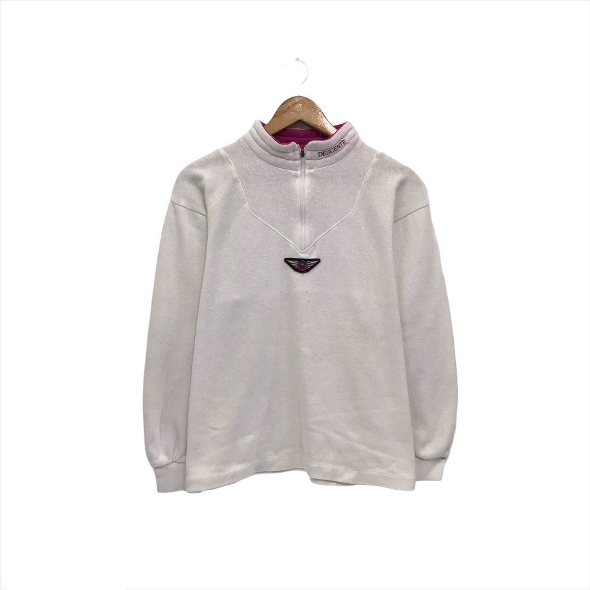 Descente × Japanese Brand Vintage Descente HalfZip Sweatshirt Embroidered Center Logo Size US S / EU 44-46 / 1 - 2 Thumbnail