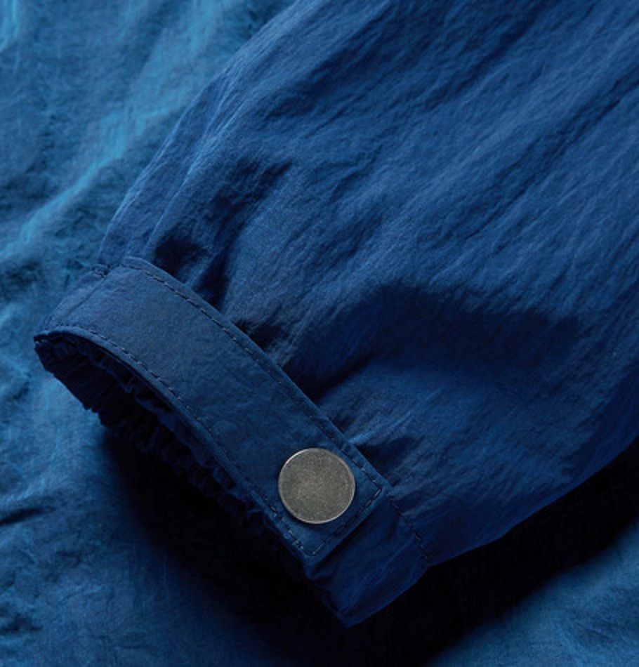 Sandro new SANDRO Shell Hooded Jacket Blue packable hood leather Size US XS / EU 42 / 0 - 5 Thumbnail