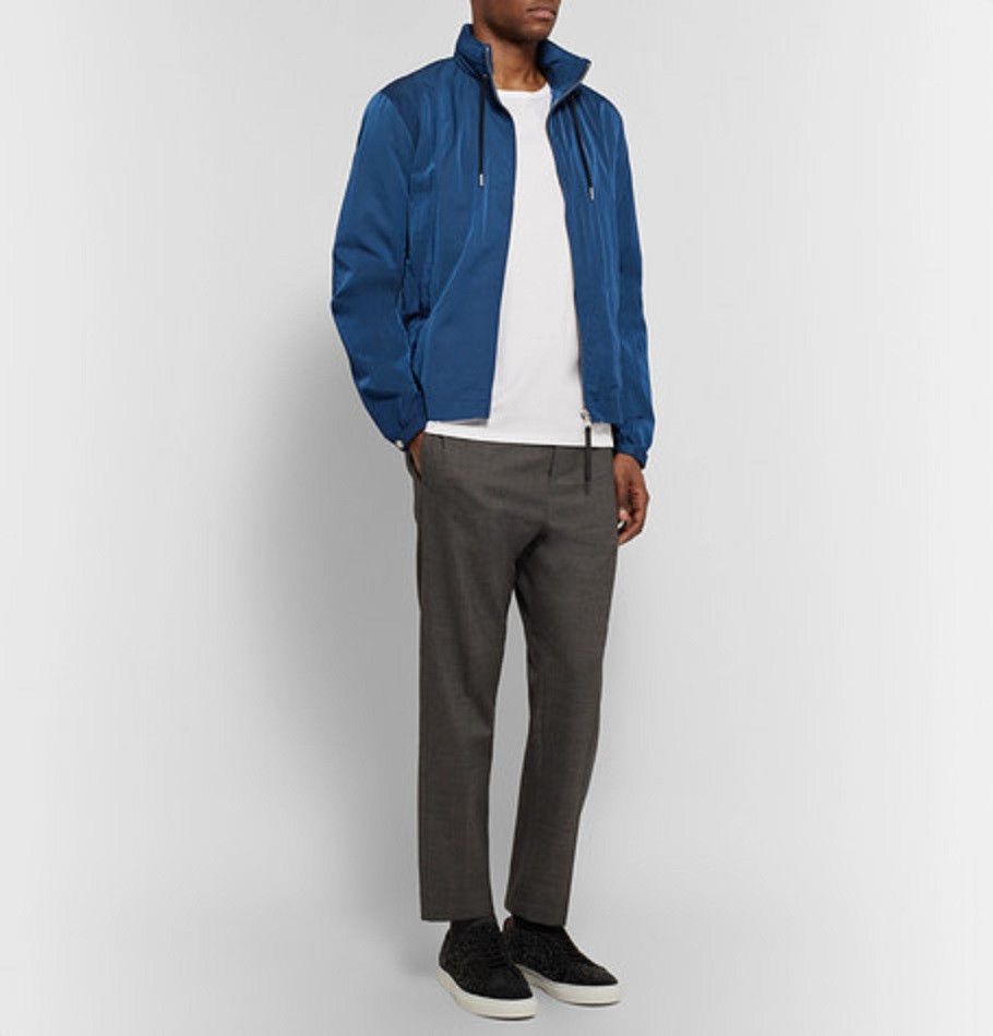 Sandro new SANDRO Shell Hooded Jacket Blue packable hood leather Size US XS / EU 42 / 0 - 2 Thumbnail