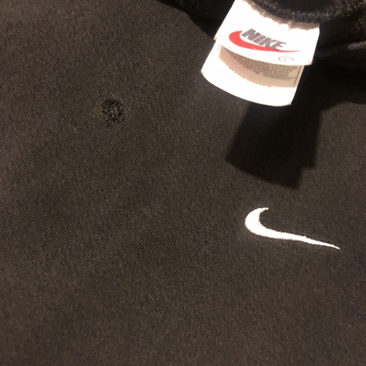 Nike × Vintage Vintage 90’s Faded Black Nike Sweatshirt Size US L / EU 52-54 / 3 - 3 Thumbnail
