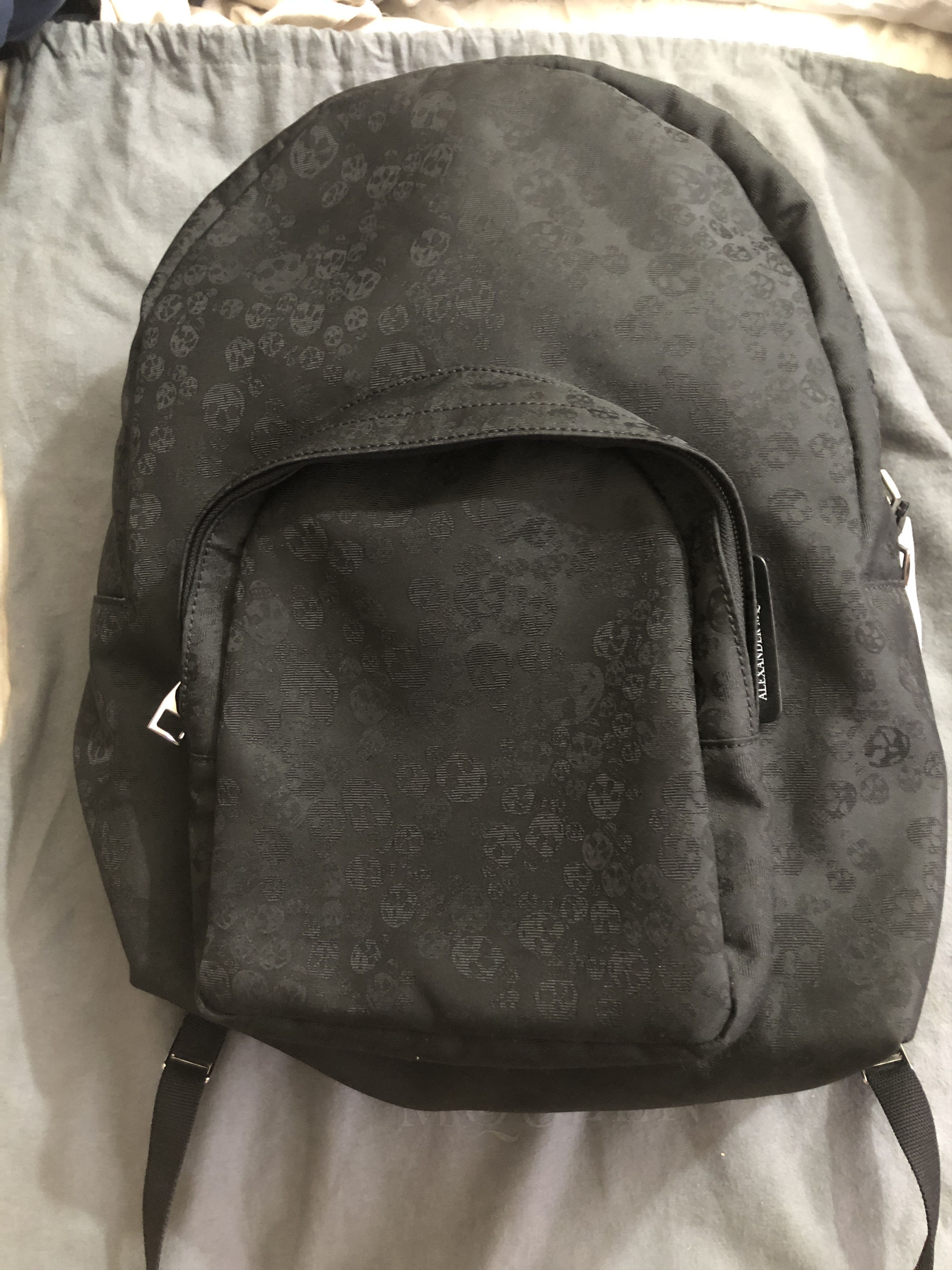 Alexander McQueen $1320 ALEXANDER MCQUEEN SKULL JACQUARD BACKPACK black Size ONE SIZE - 1 Thumbnail