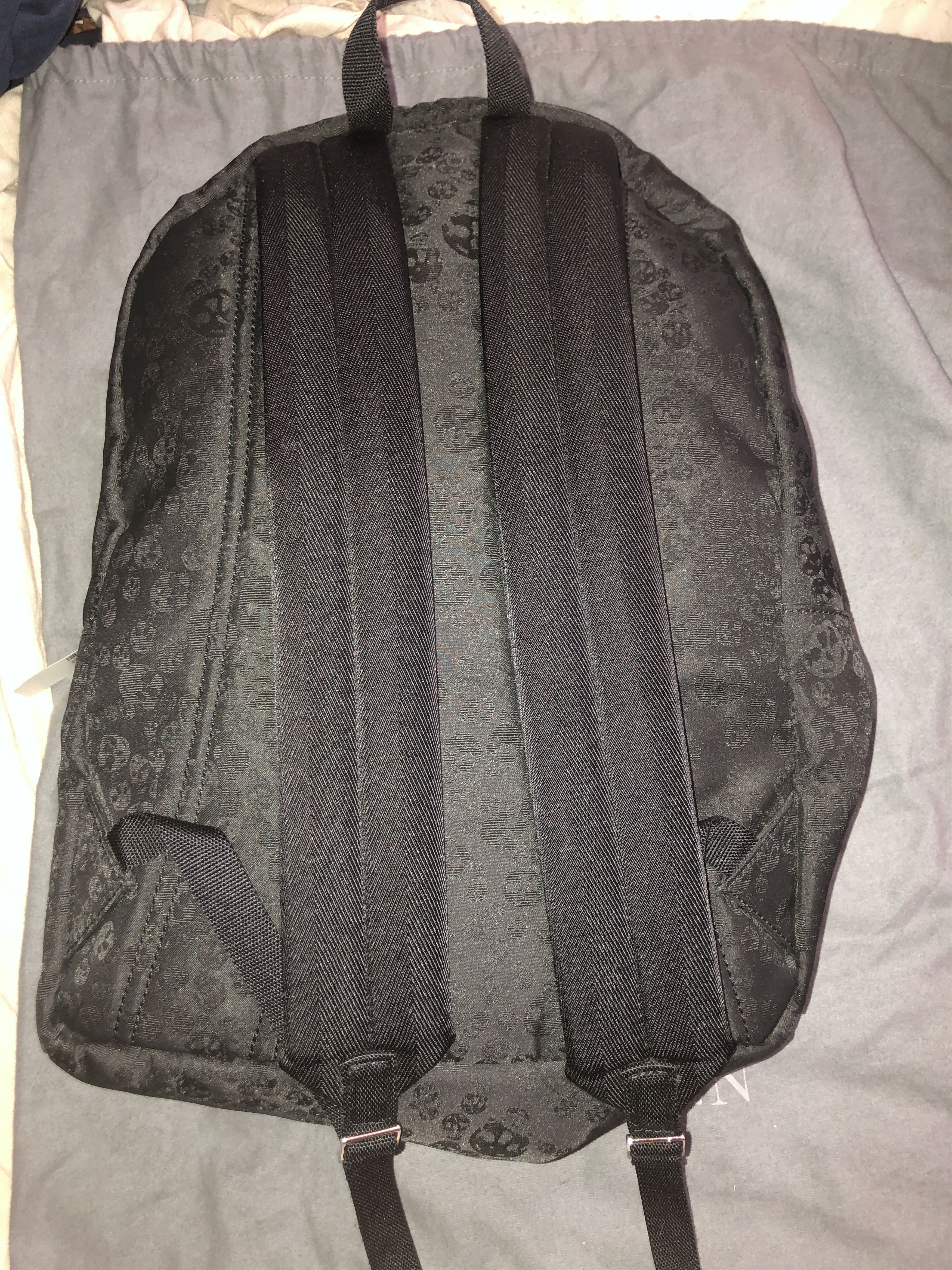 Alexander McQueen $1320 ALEXANDER MCQUEEN SKULL JACQUARD BACKPACK black Size ONE SIZE - 9 Thumbnail