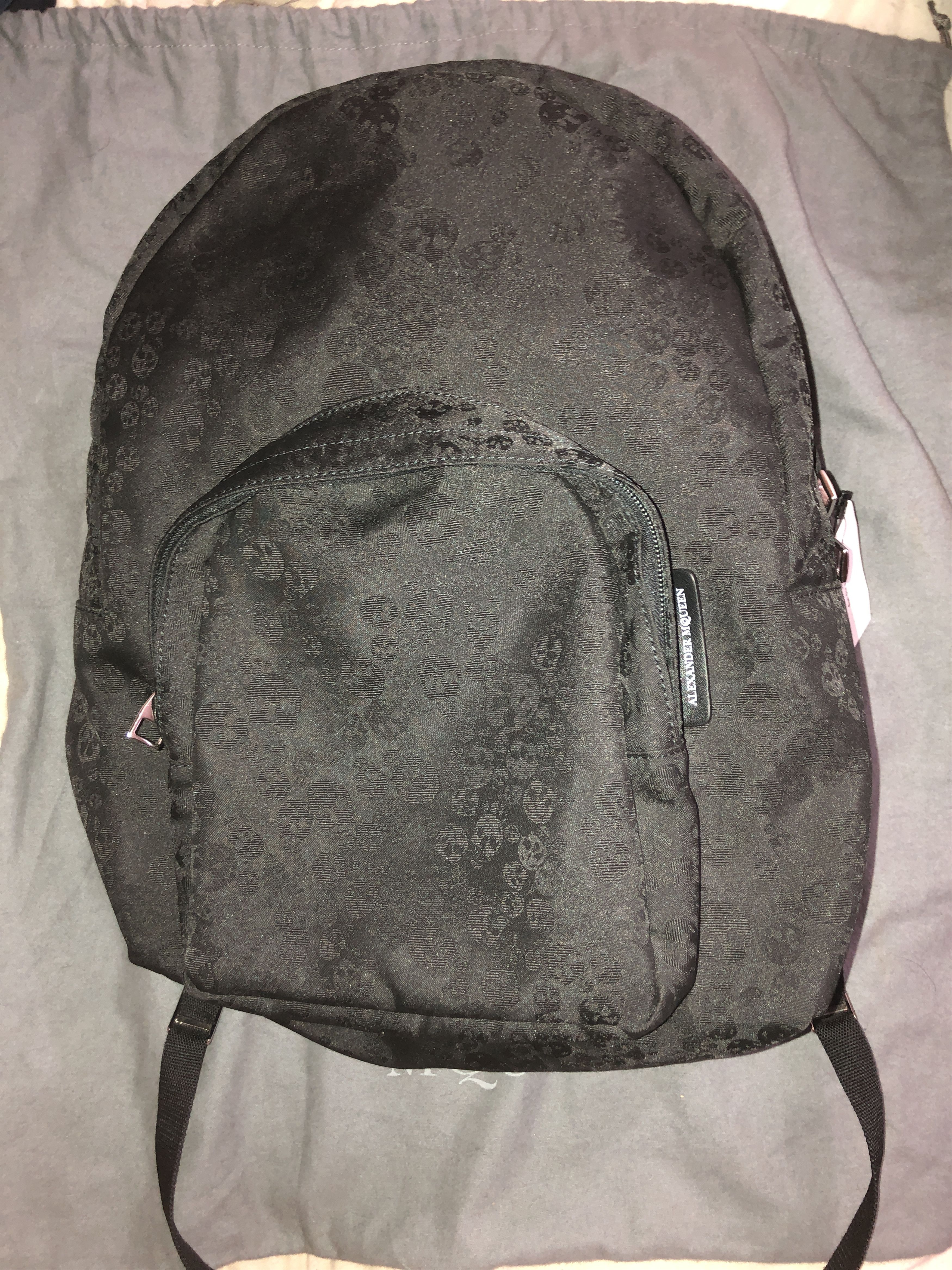 Alexander McQueen $1320 ALEXANDER MCQUEEN SKULL JACQUARD BACKPACK black Size ONE SIZE - 2 Thumbnail