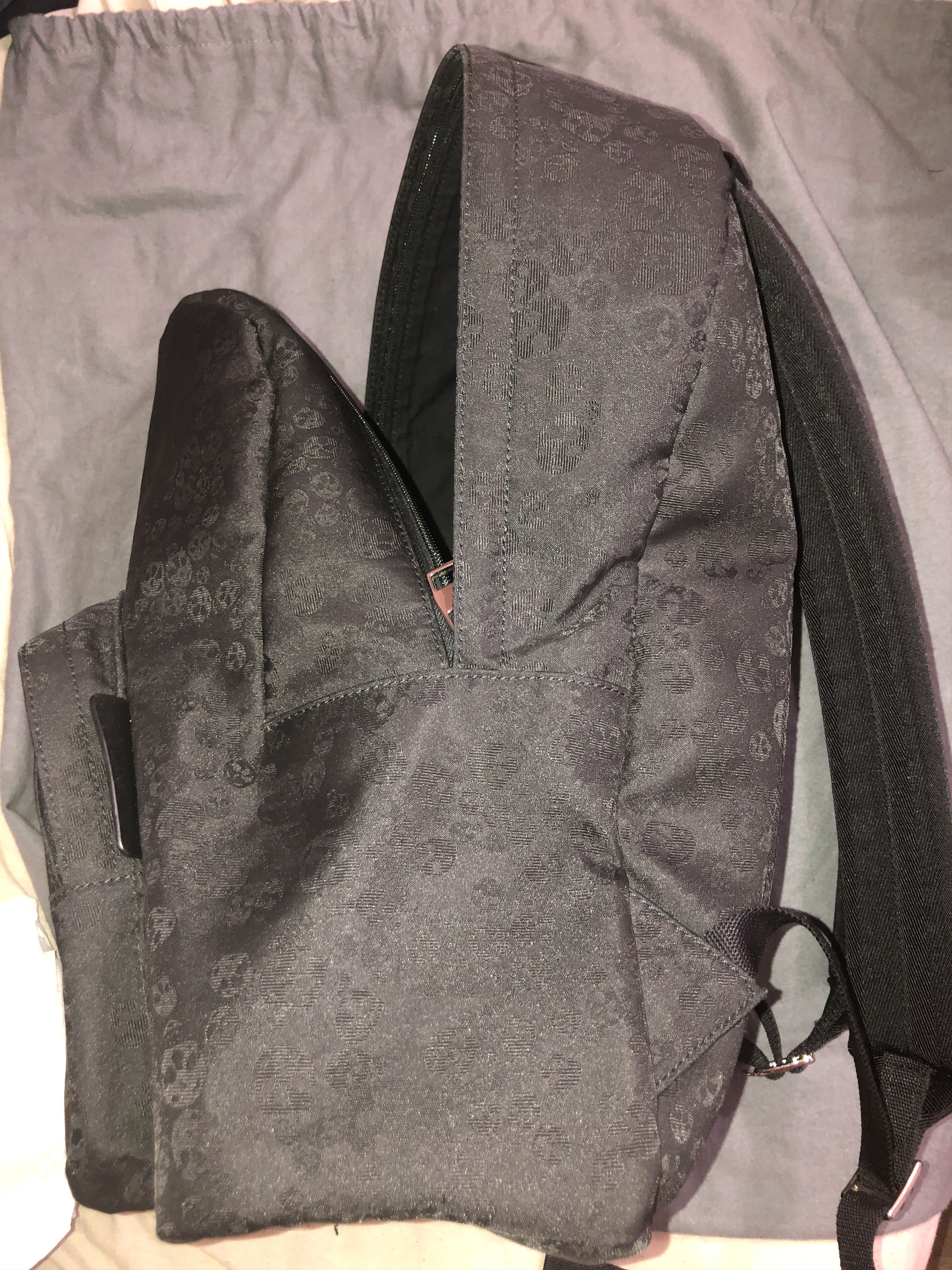 Alexander McQueen $1320 ALEXANDER MCQUEEN SKULL JACQUARD BACKPACK black Size ONE SIZE - 3 Thumbnail