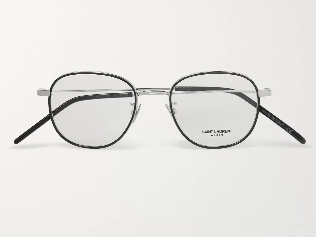 Yves Saint Laurent NEW Saint Laurent SL362 002 Eyeglasses Men's Havana Silver Size ONE SIZE - 2 Thumbnail