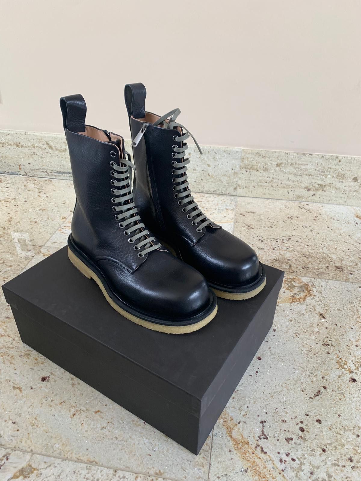 Bottega Veneta o1rshd1 Lace Up Boots in Black Size US 8 / EU 41 - 2 Thumbnail