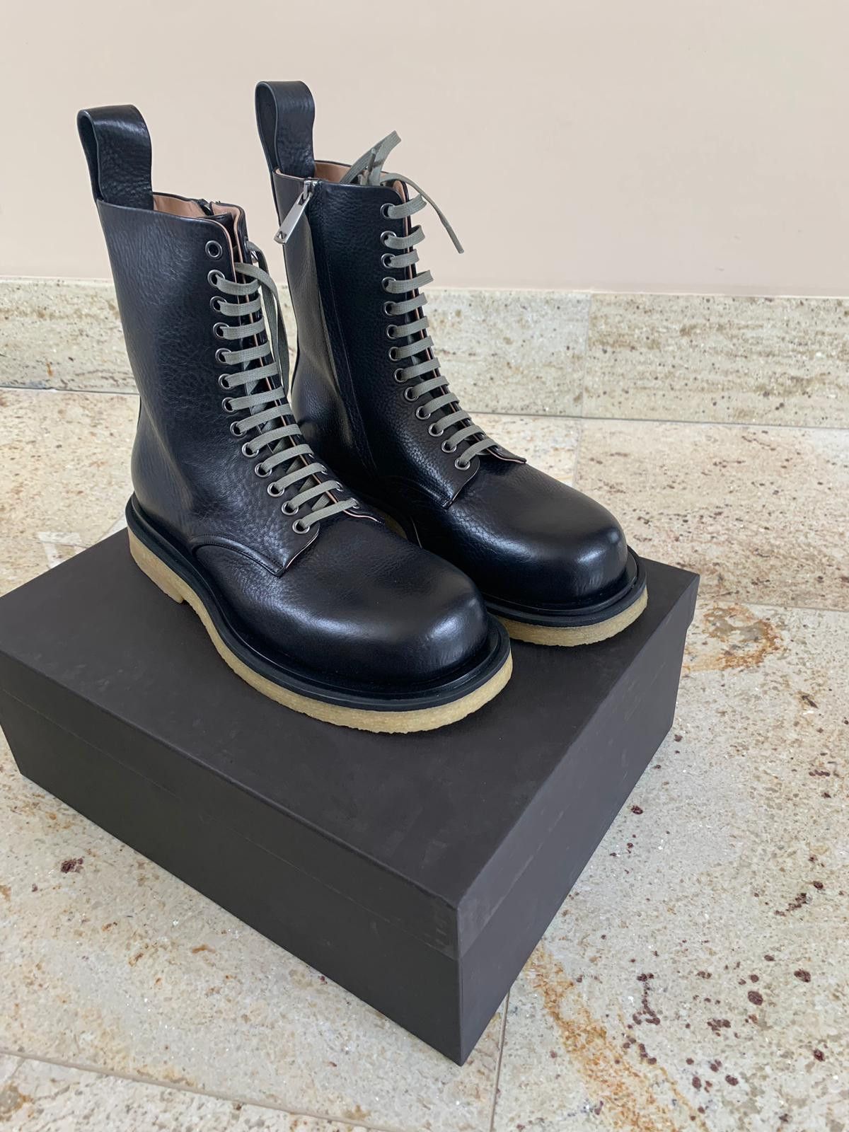 Bottega Veneta o1rshd1 Lace Up Boots in Black Size US 8 / EU 41 - 3 Thumbnail