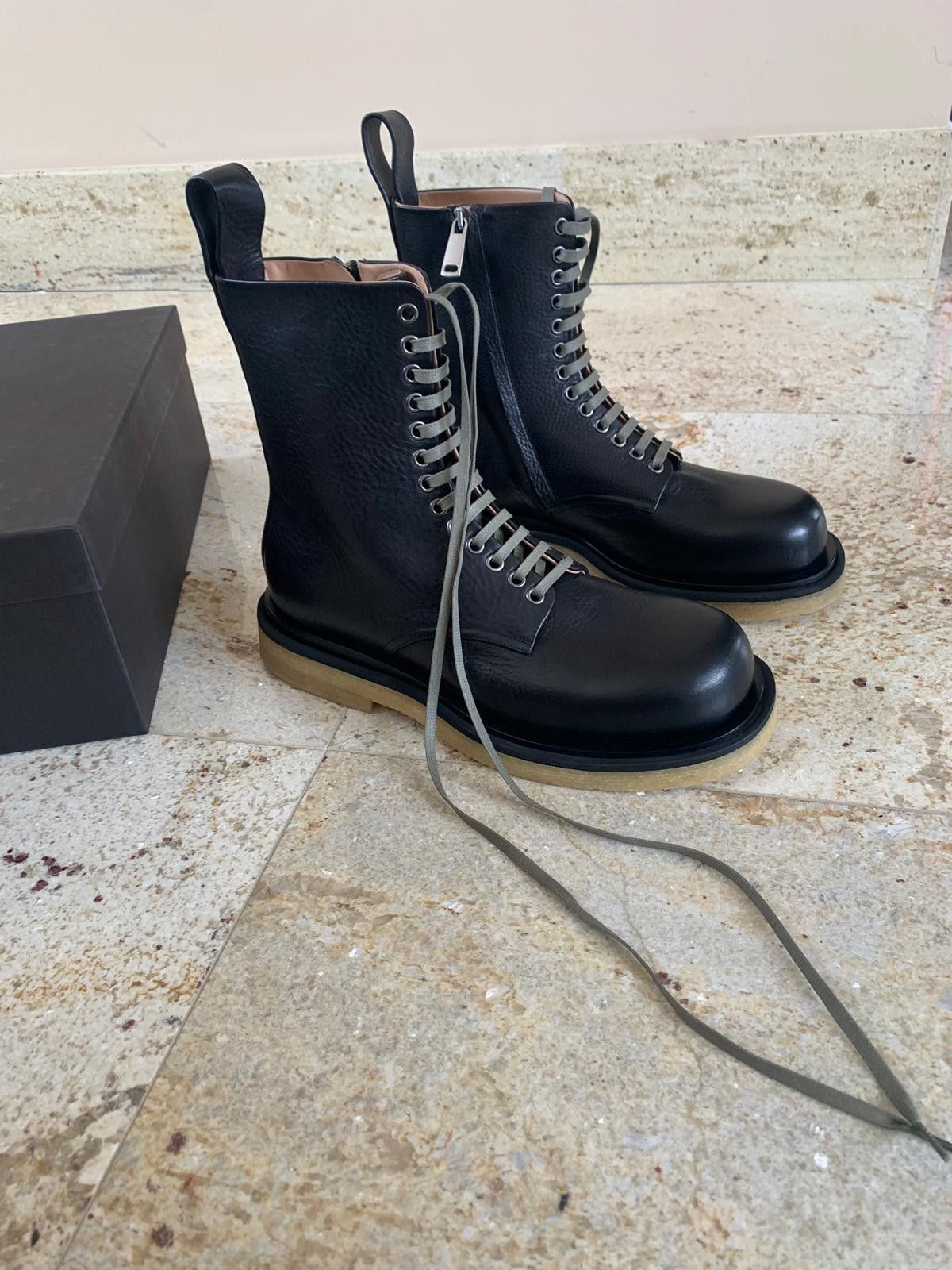 Bottega Veneta o1rshd1 Lace Up Boots in Black Size US 8 / EU 41 - 15 Thumbnail