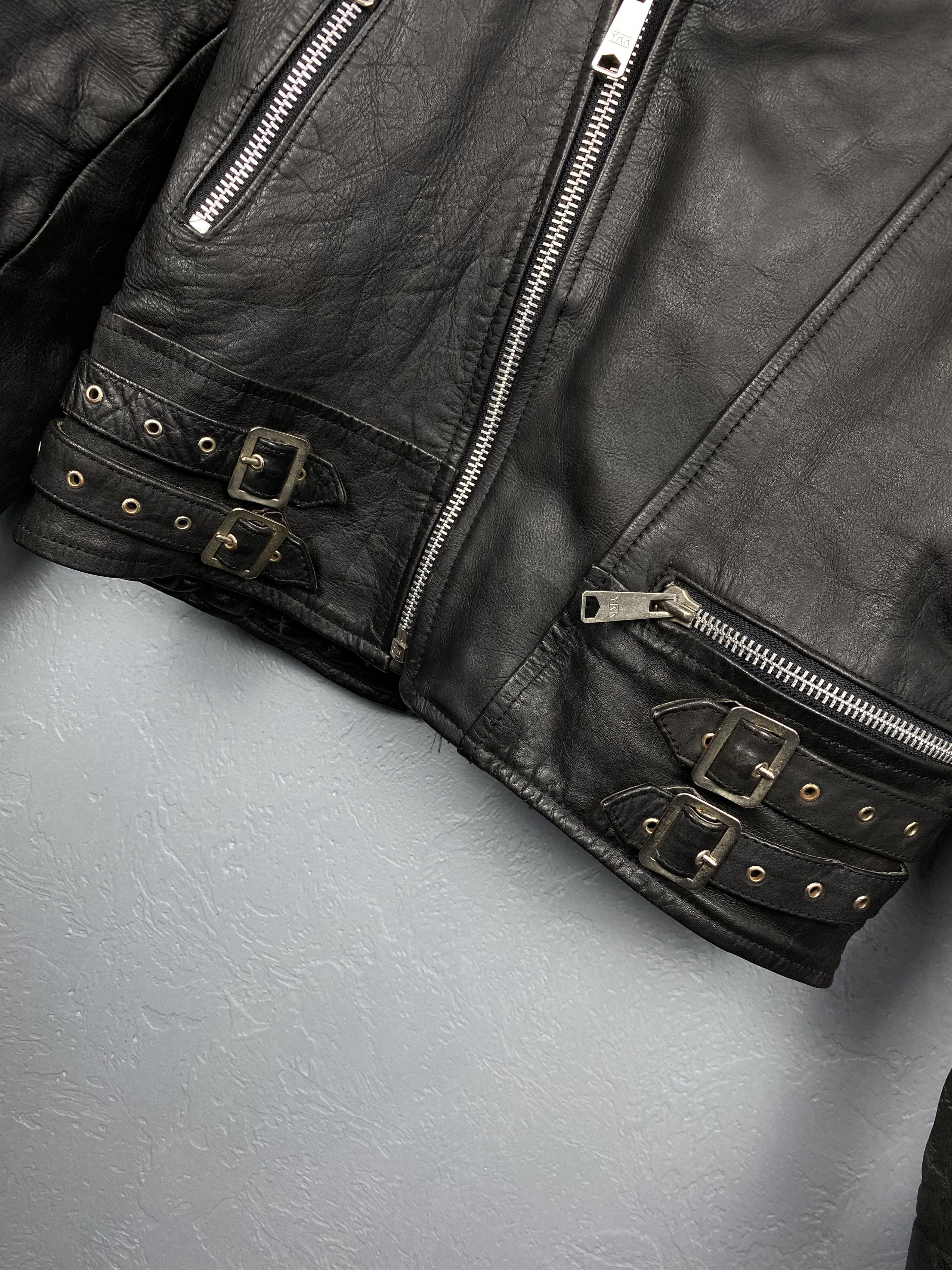 AMI AMI London 90s Vintage Biker Leather Jacket Size US M / EU 48-50 / 2 - 6 Thumbnail