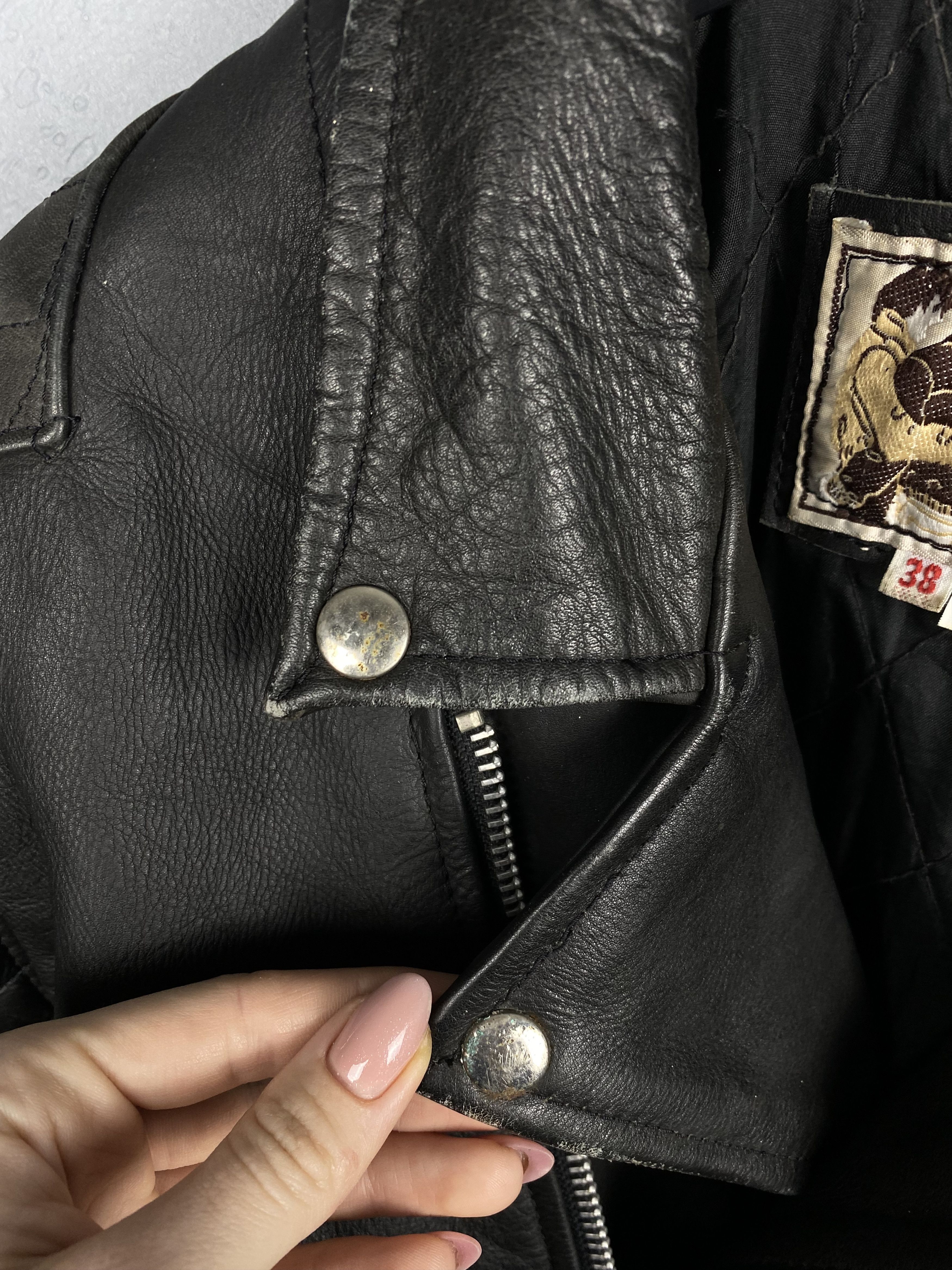 AMI AMI London 90s Vintage Biker Leather Jacket Size US M / EU 48-50 / 2 - 4 Thumbnail