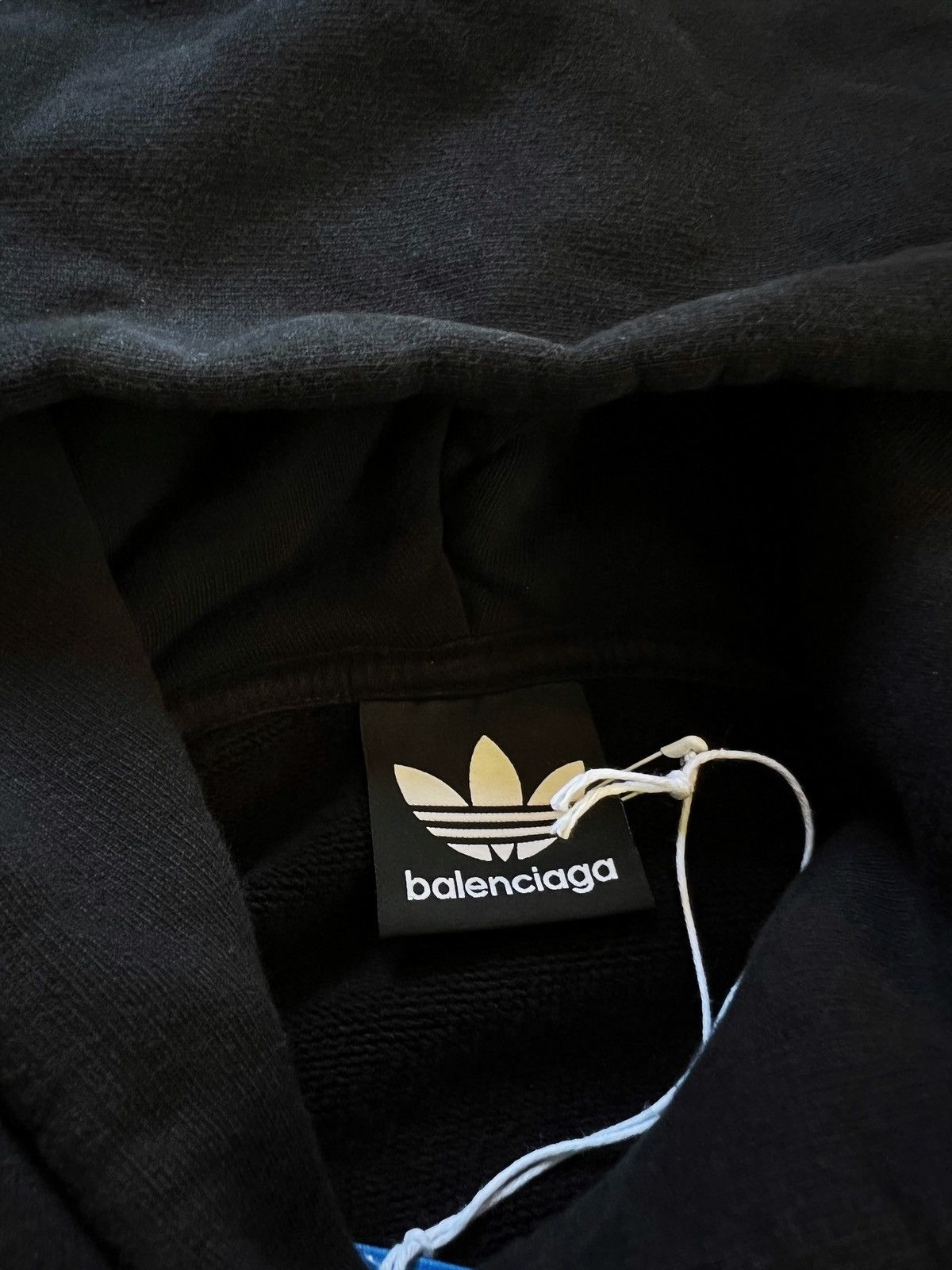 Balenciaga Black Adidas Wash Logo Hoodie Size US M / EU 48-50 / 2 - 6 Thumbnail