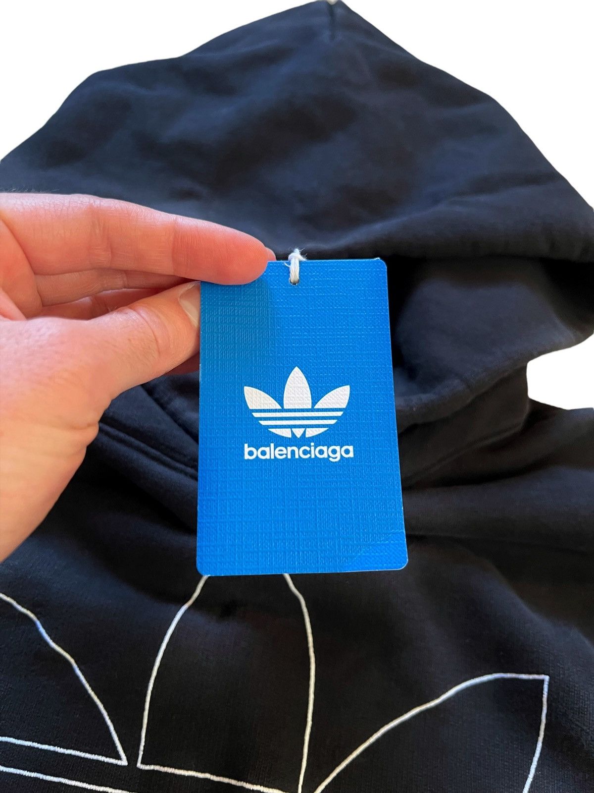 Balenciaga Black Adidas Wash Logo Hoodie Size US M / EU 48-50 / 2 - 7 Thumbnail