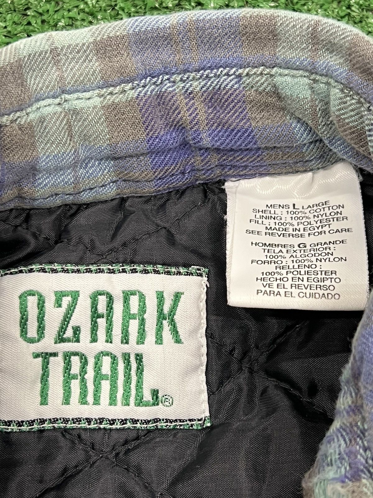 Vintage 90s Ozark Trail Quilted Lined Flannel Overshirt Size US L / EU 52-54 / 3 - 4 Thumbnail