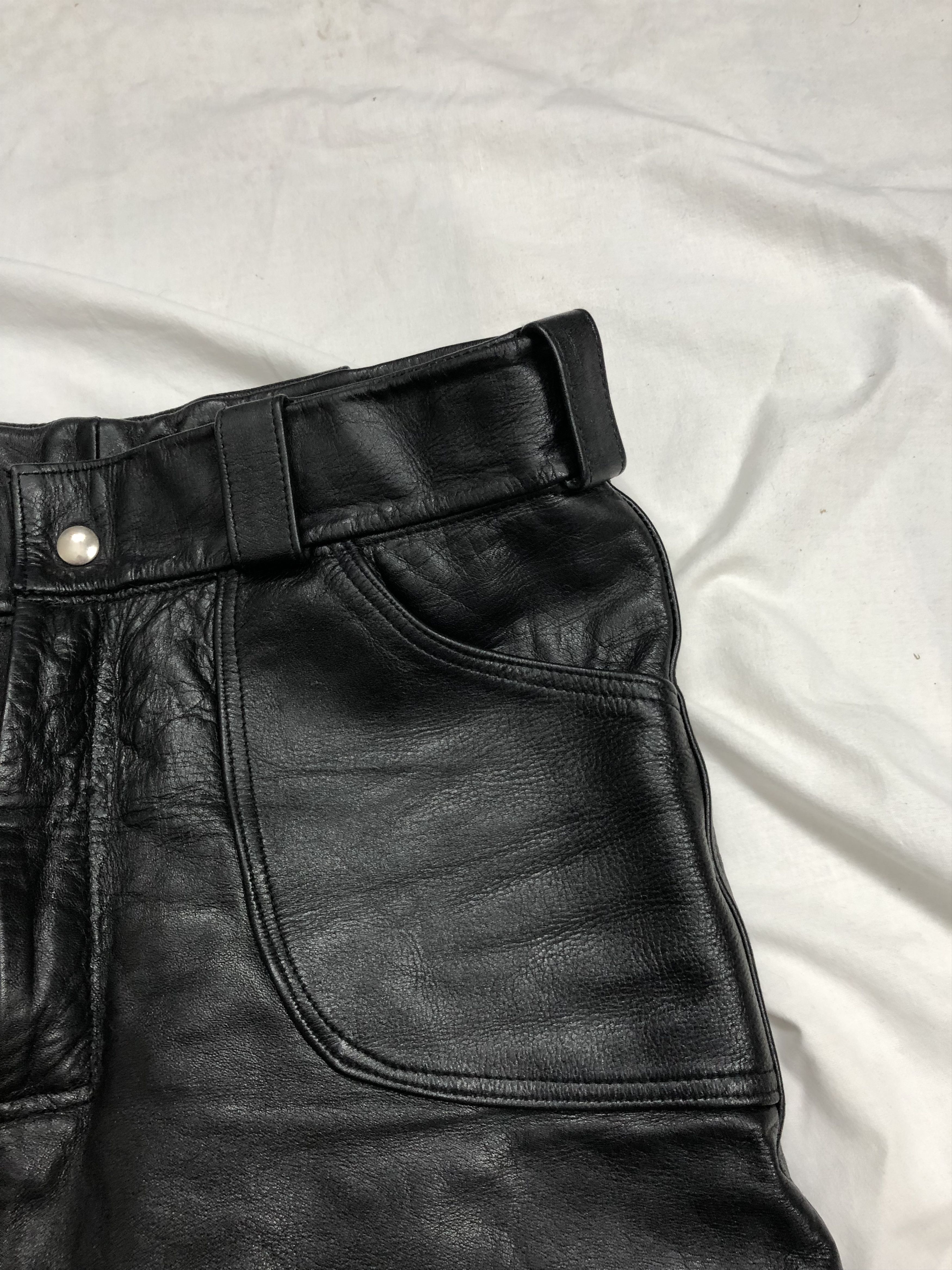 Genuine Leather Vintage 70s Lewis Leathers Real Hide Aviakit Pants Size US 32 / EU 48 - 5 Thumbnail