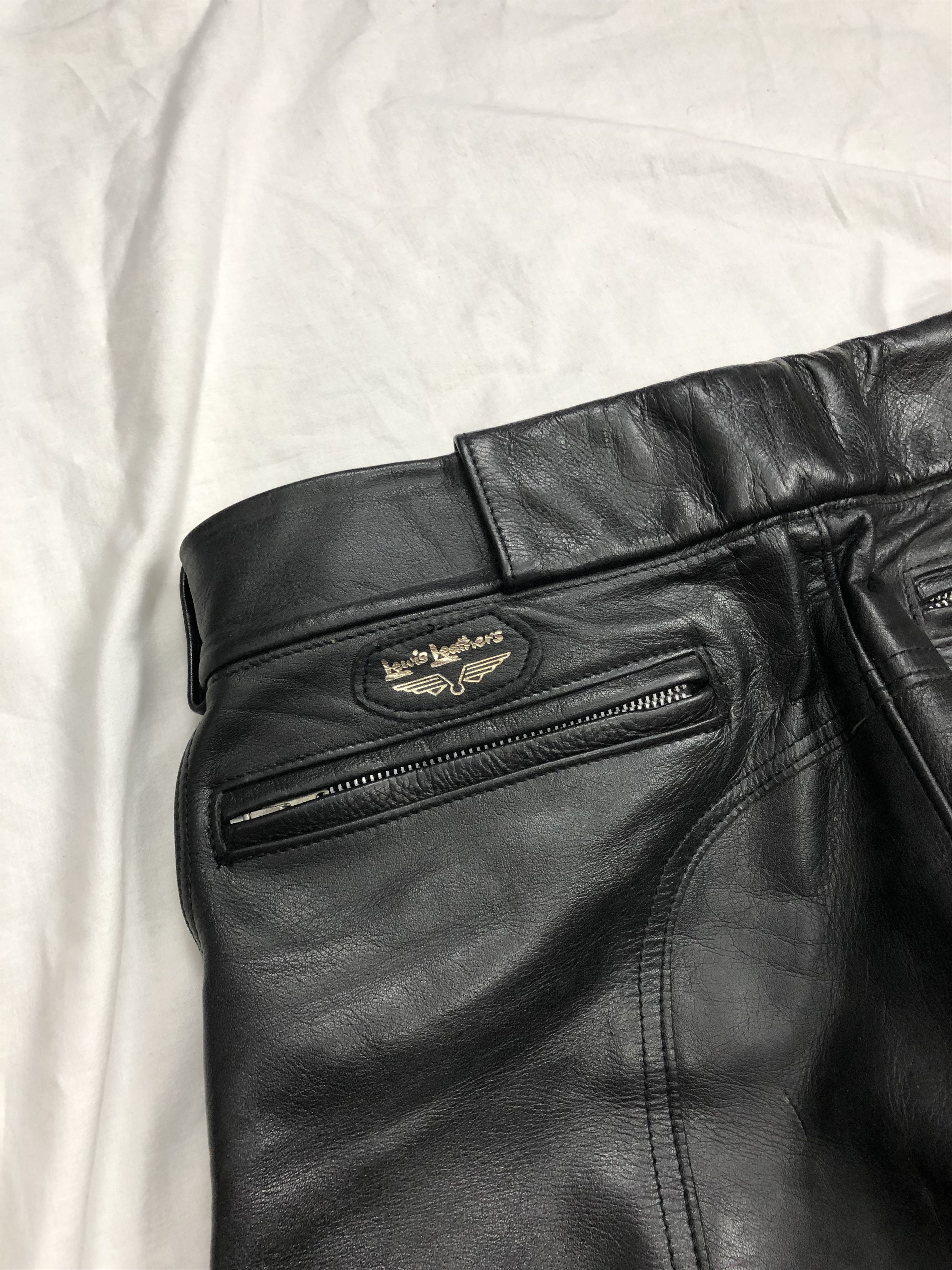 Genuine Leather Vintage 70s Lewis Leathers Real Hide Aviakit Pants Size US 32 / EU 48 - 17 Thumbnail