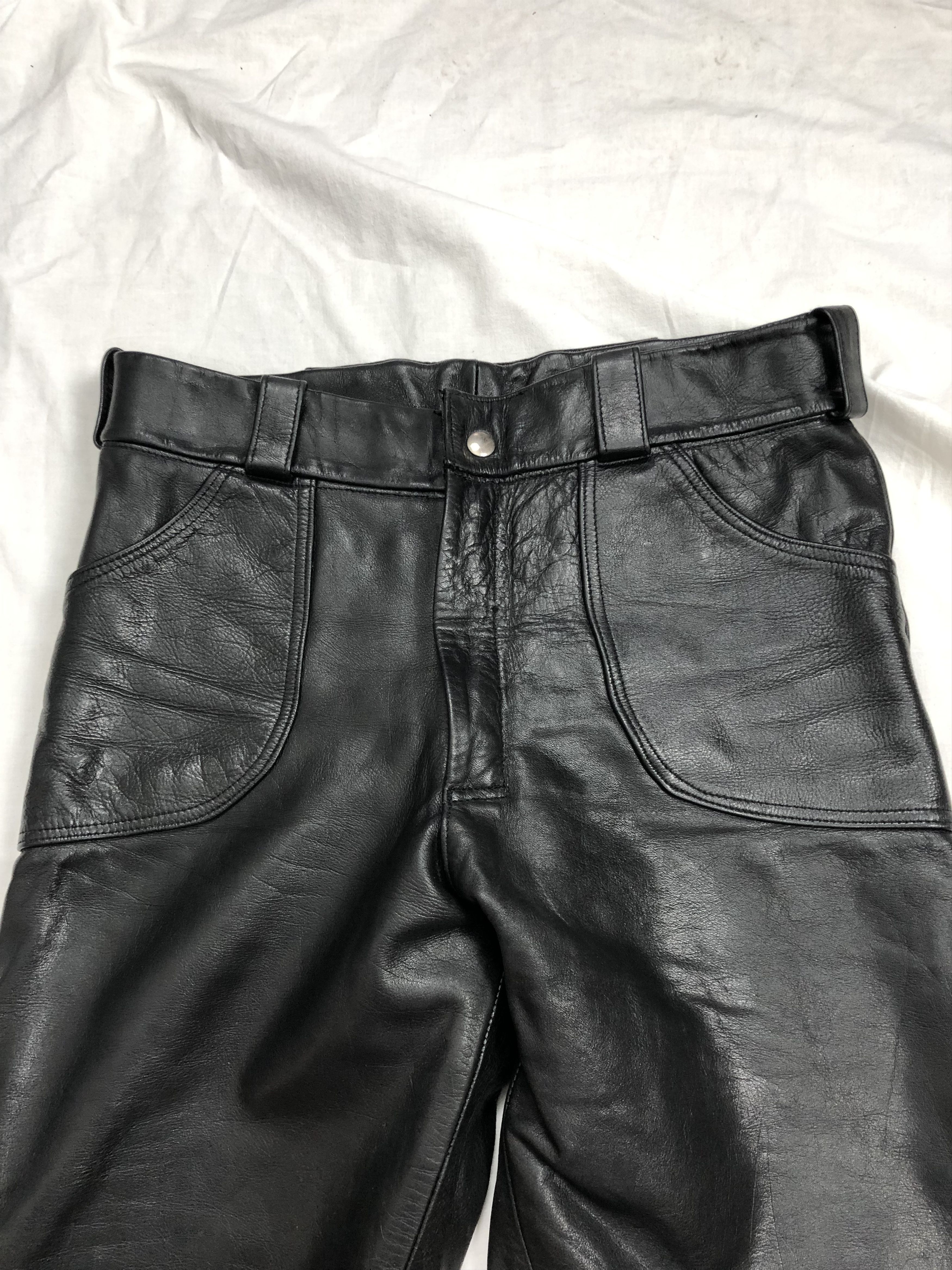 Genuine Leather Vintage 70s Lewis Leathers Real Hide Aviakit Pants Size US 32 / EU 48 - 3 Thumbnail