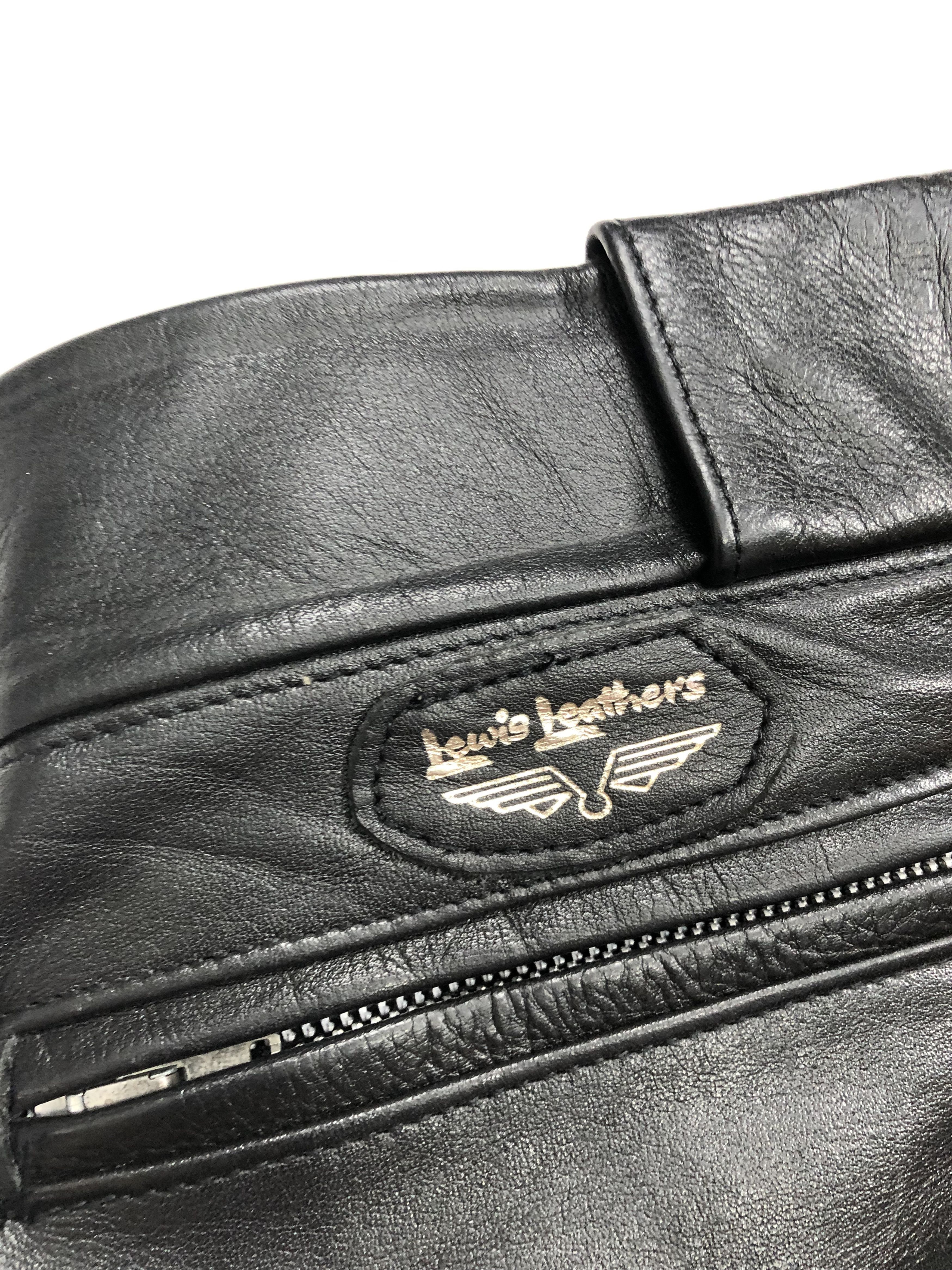 Genuine Leather Vintage 70s Lewis Leathers Real Hide Aviakit Pants Size US 32 / EU 48 - 18 Thumbnail