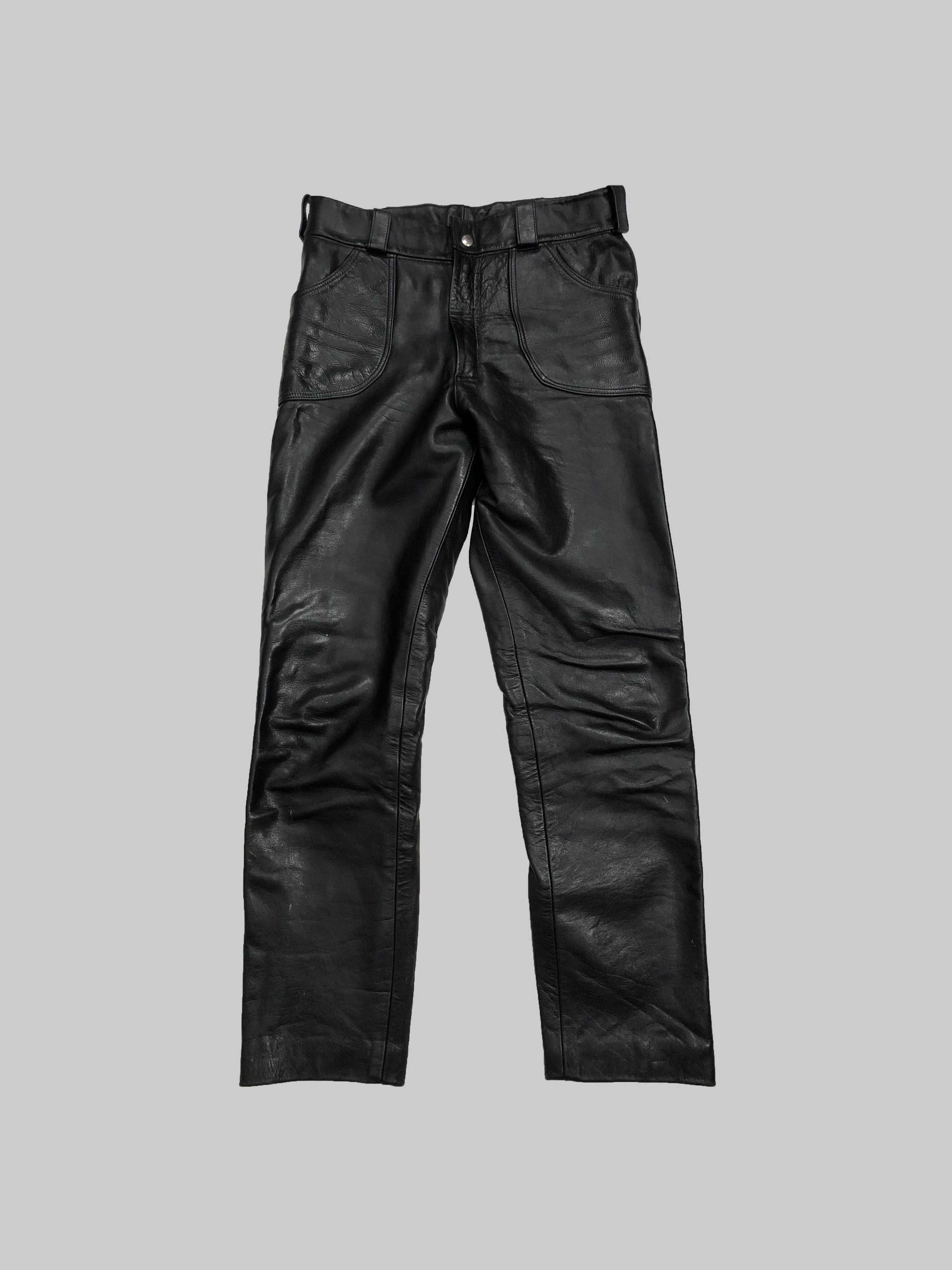 Genuine Leather Vintage 70s Lewis Leathers Real Hide Aviakit Pants Size US 32 / EU 48 - 2 Thumbnail