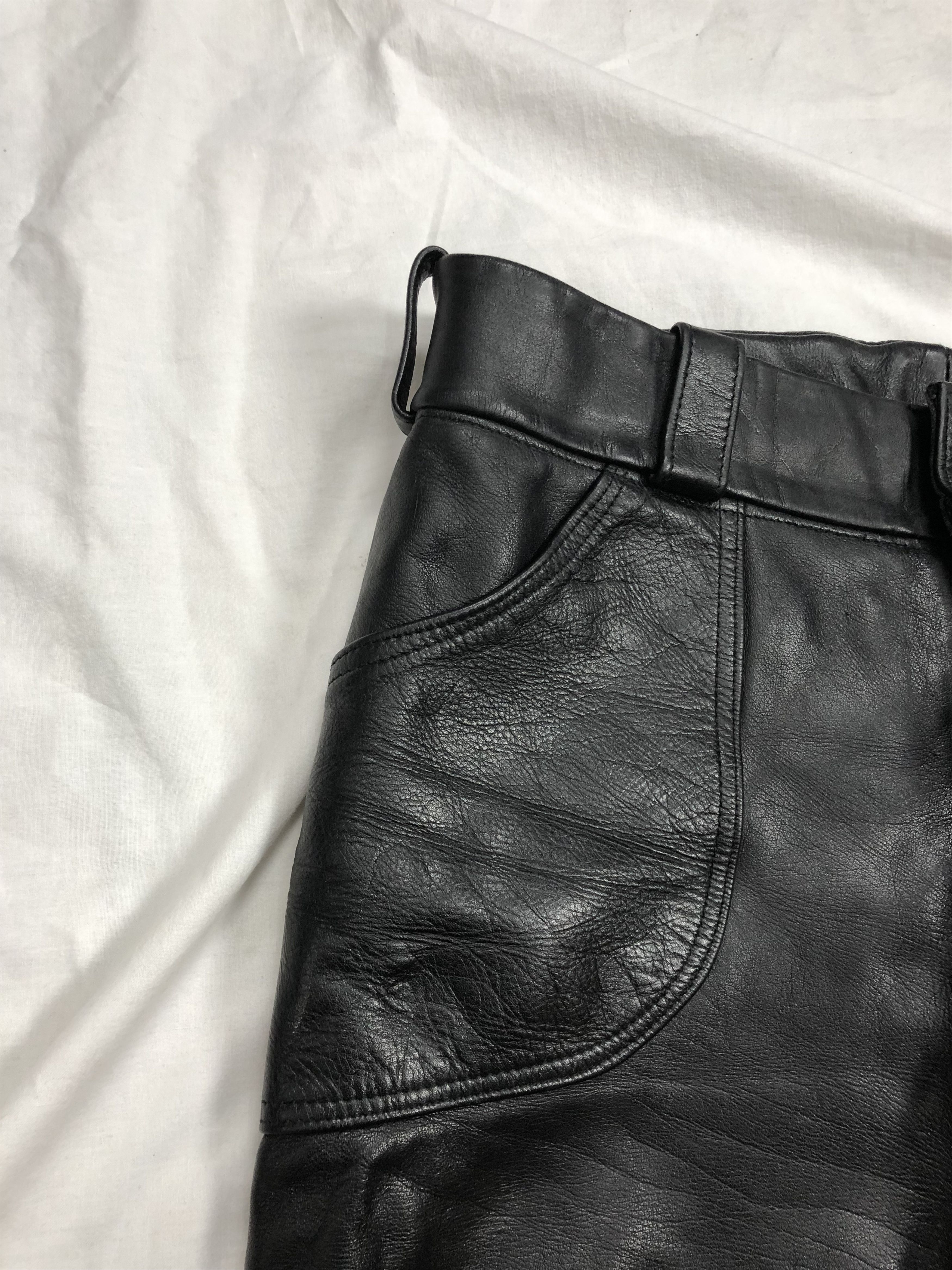 Genuine Leather Vintage 70s Lewis Leathers Real Hide Aviakit Pants Size US 32 / EU 48 - 4 Thumbnail