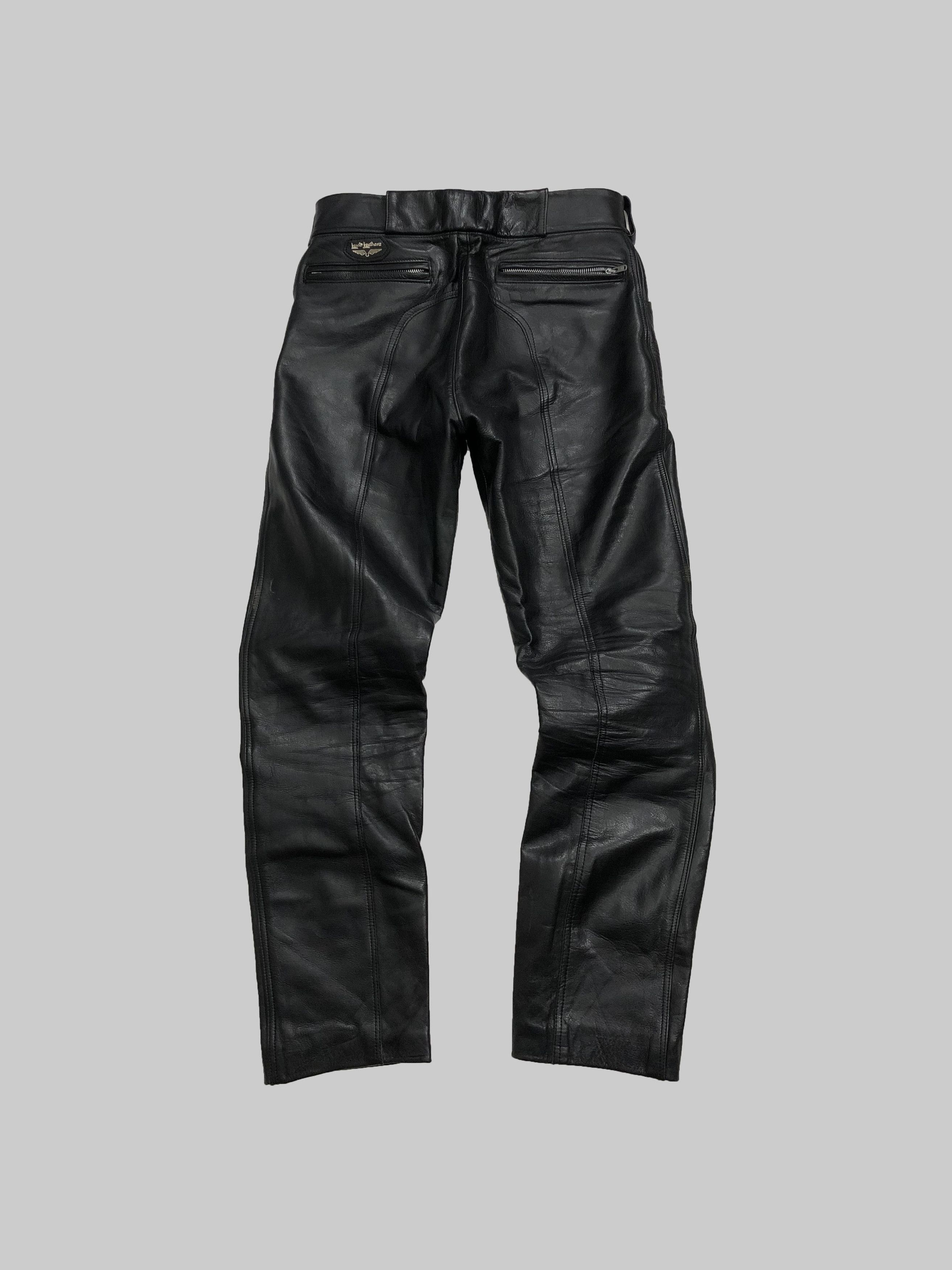 Genuine Leather Vintage 70s Lewis Leathers Real Hide Aviakit Pants Size US 32 / EU 48 - 1 Thumbnail