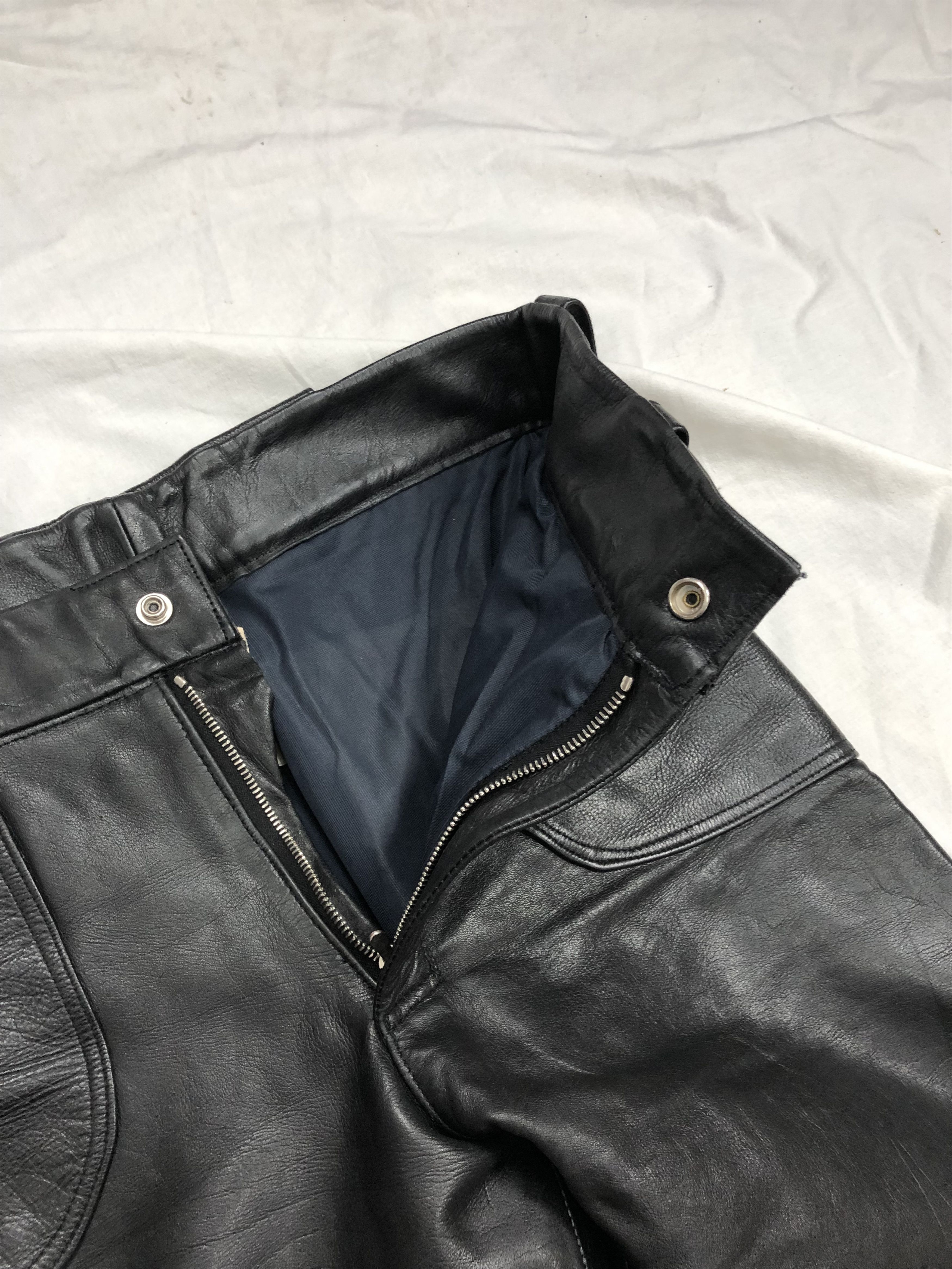 Genuine Leather Vintage 70s Lewis Leathers Real Hide Aviakit Pants Size US 32 / EU 48 - 6 Thumbnail