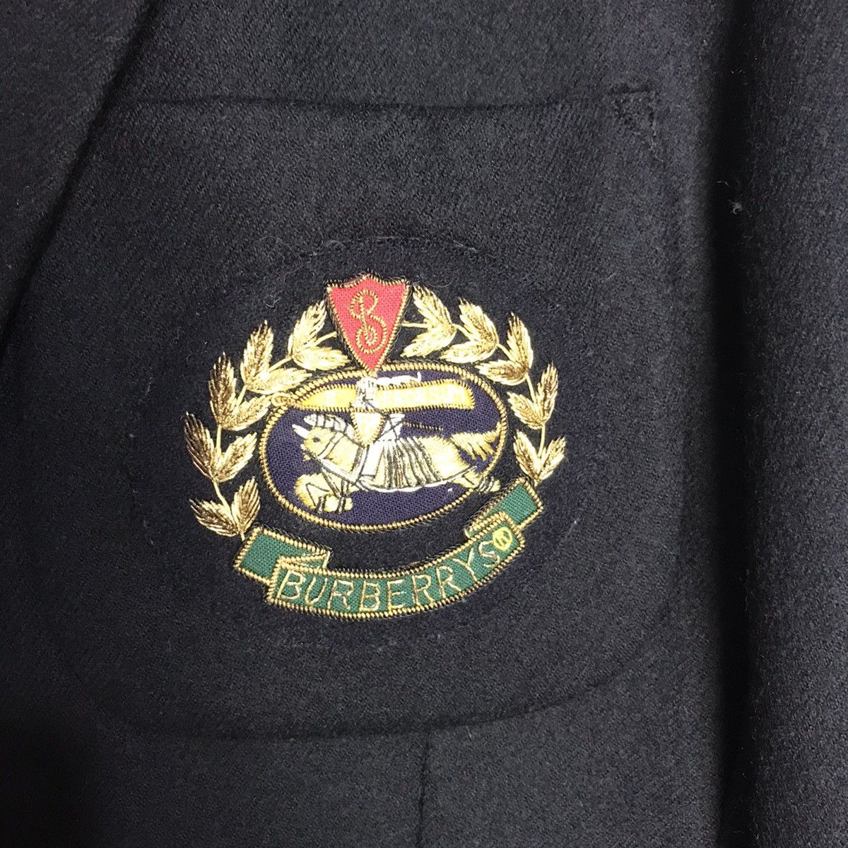 Burberry × Burberry Prorsum Burberry dark blue blazer embroidery logo made in england Size US M / EU 48-50 / 2 - 4 Thumbnail