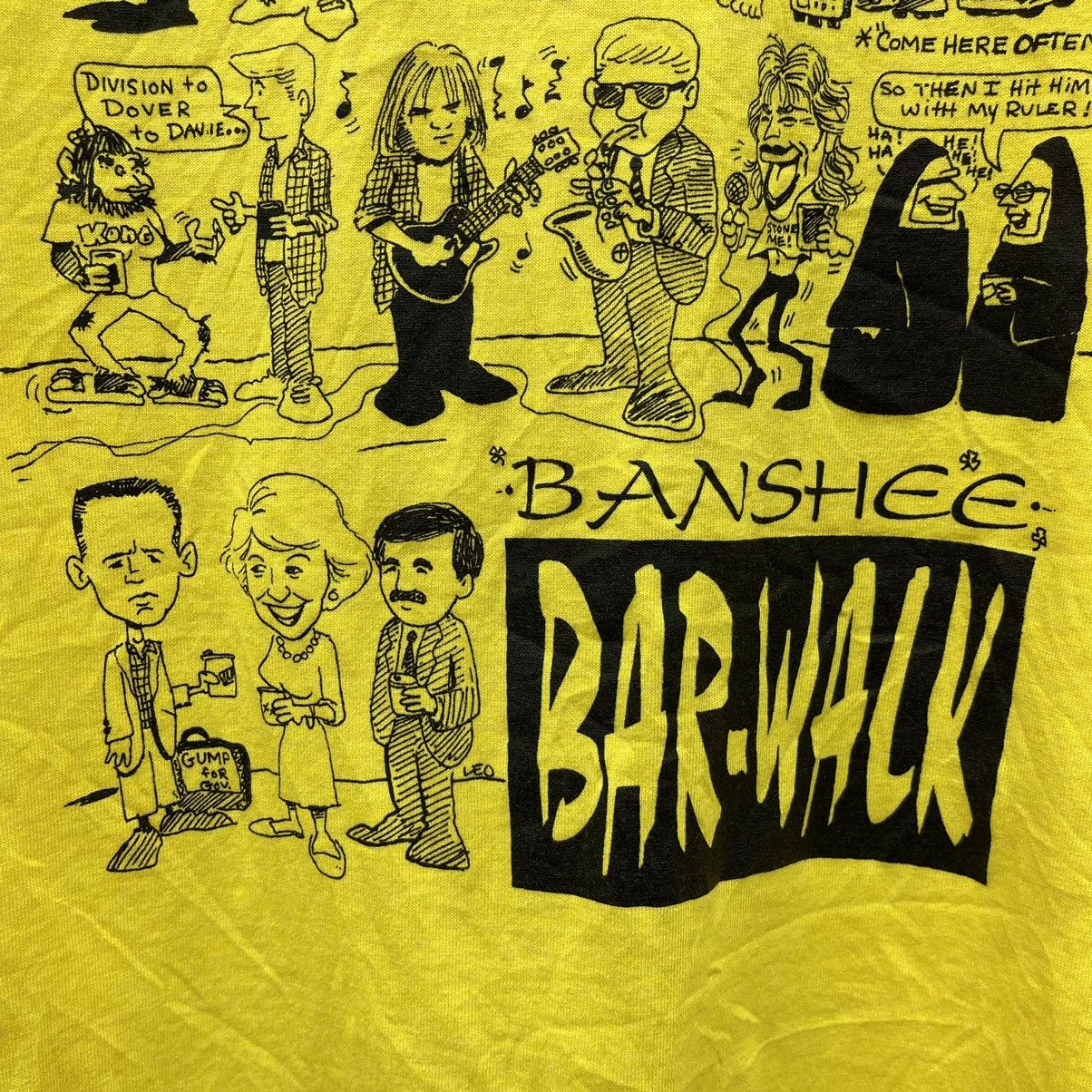 Beauty Beast × Vintage Vintage 90s Banshee Bar-Walk Parody Graphic T-Shirt Size US XL / EU 56 / 4 - 5 Thumbnail