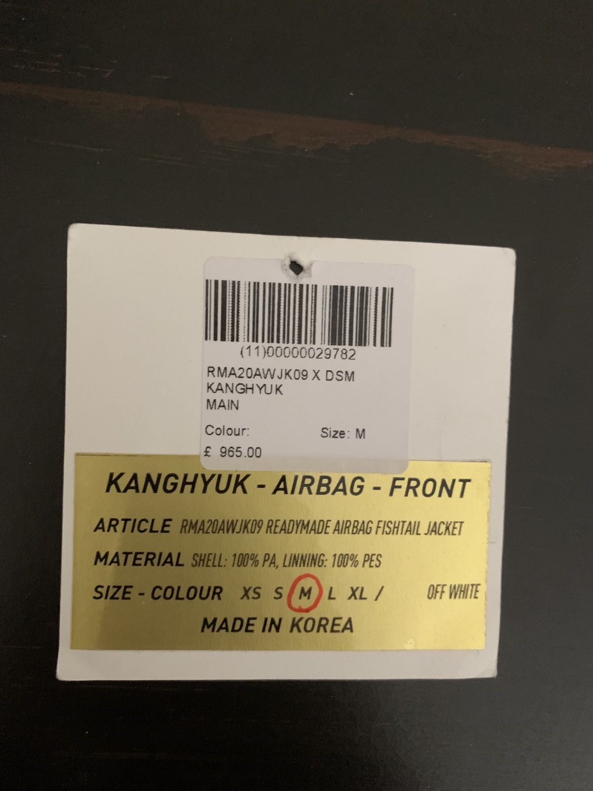 KANGHYUK Kanghyuk Readymade Airbag Fishtail Jacket Size US M / EU 48-50 / 2 - 7 Thumbnail