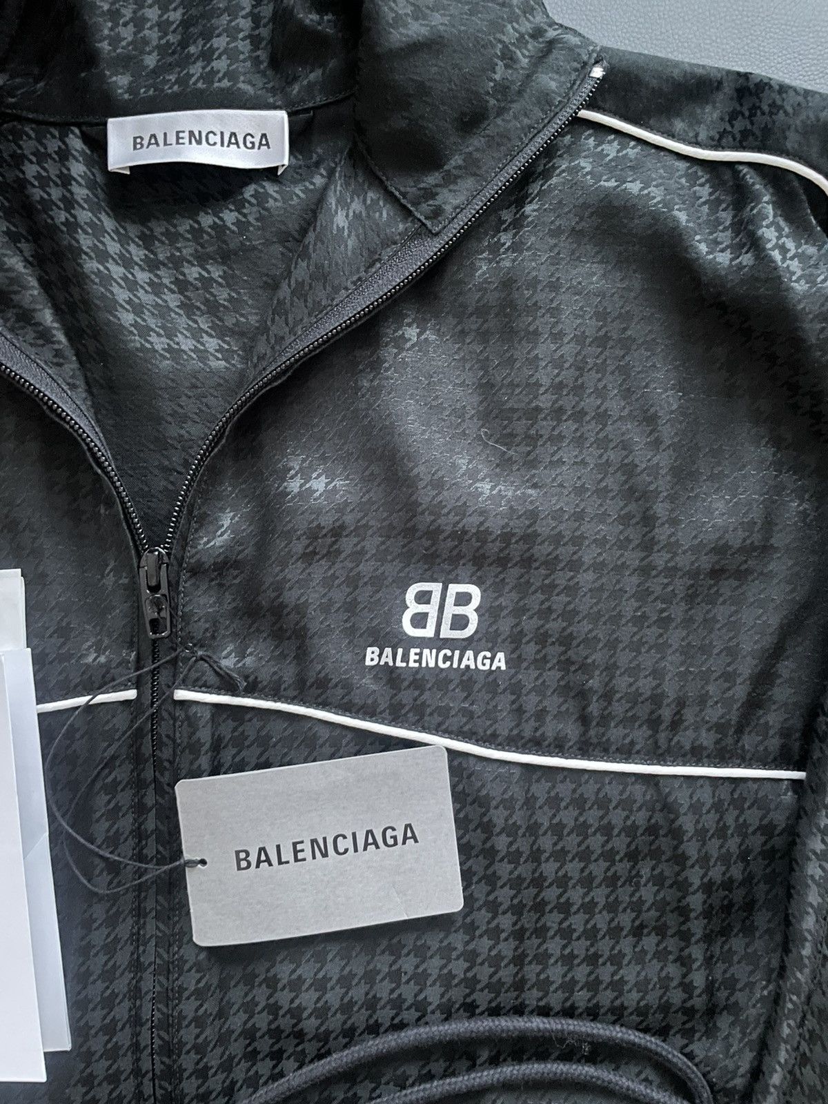 Balenciaga $2k Value NEW Houndstooth Jacquard Windbreaker Shirt Jacket Size US L / EU 52-54 / 3 - 5 Thumbnail