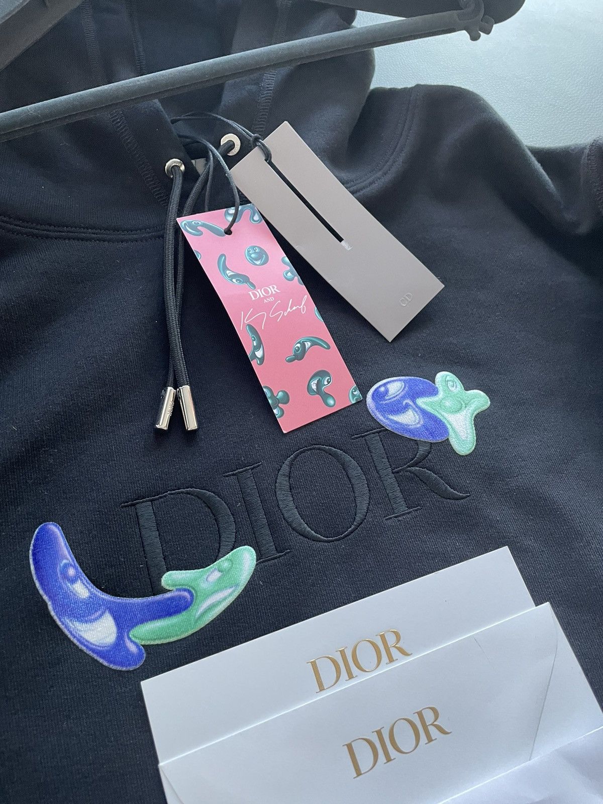 Dior $2,500 Sold Out Dior x Kenny Scharf Super Runway Logo Hoodie Size US XL / EU 56 / 4 - 3 Thumbnail