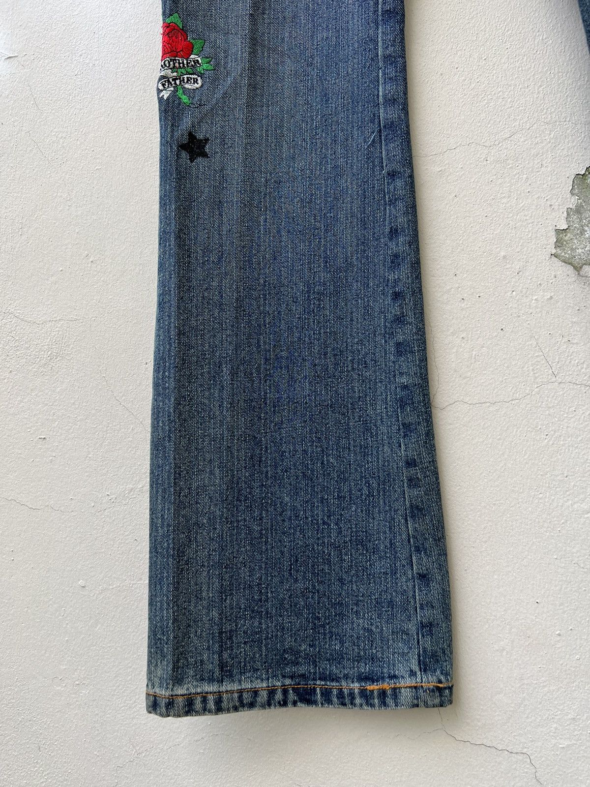 Vintage Semantic Design Japan Embroidery Denim Flare Jeans Size US 31 - 11 Thumbnail