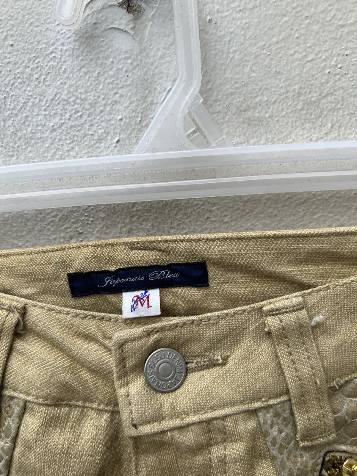 Vintage JAPONAIS BLEU Japan Snake Scales Zipper Flare Jeans Size US 28 / EU 44 - 8 Thumbnail