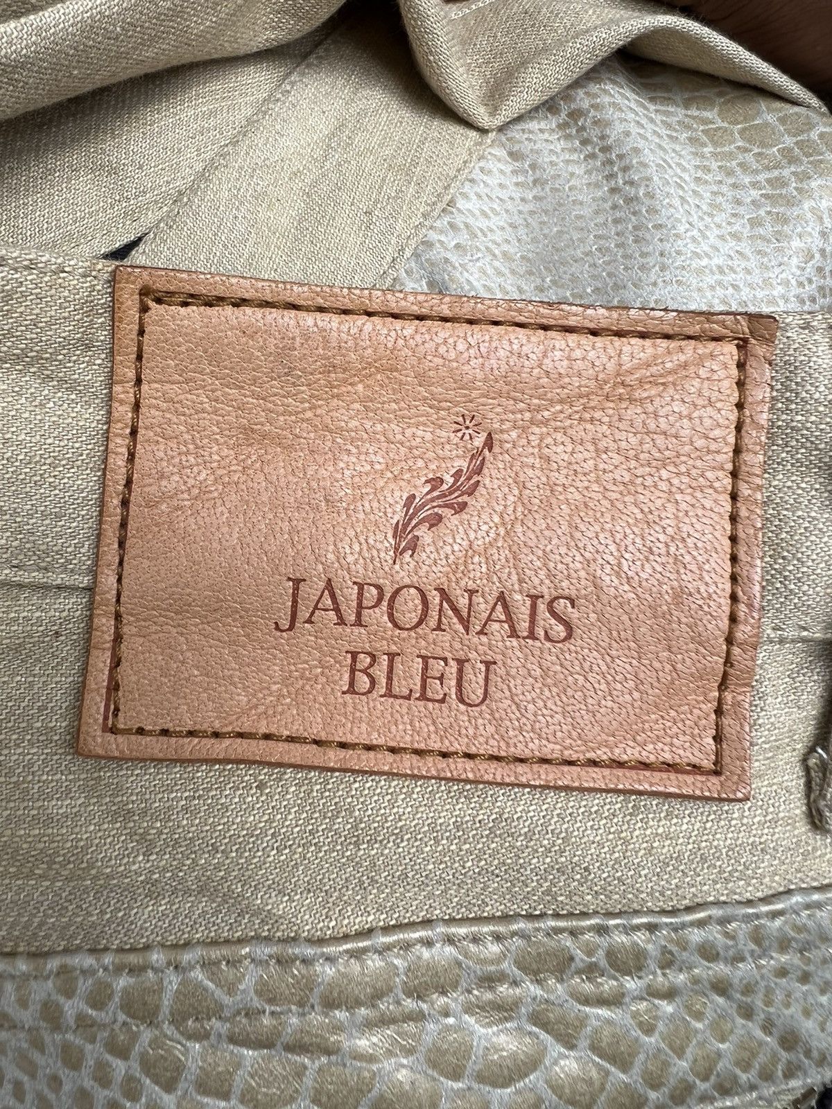 Vintage JAPONAIS BLEU Japan Snake Scales Zipper Flare Jeans Size US 28 / EU 44 - 22 Thumbnail
