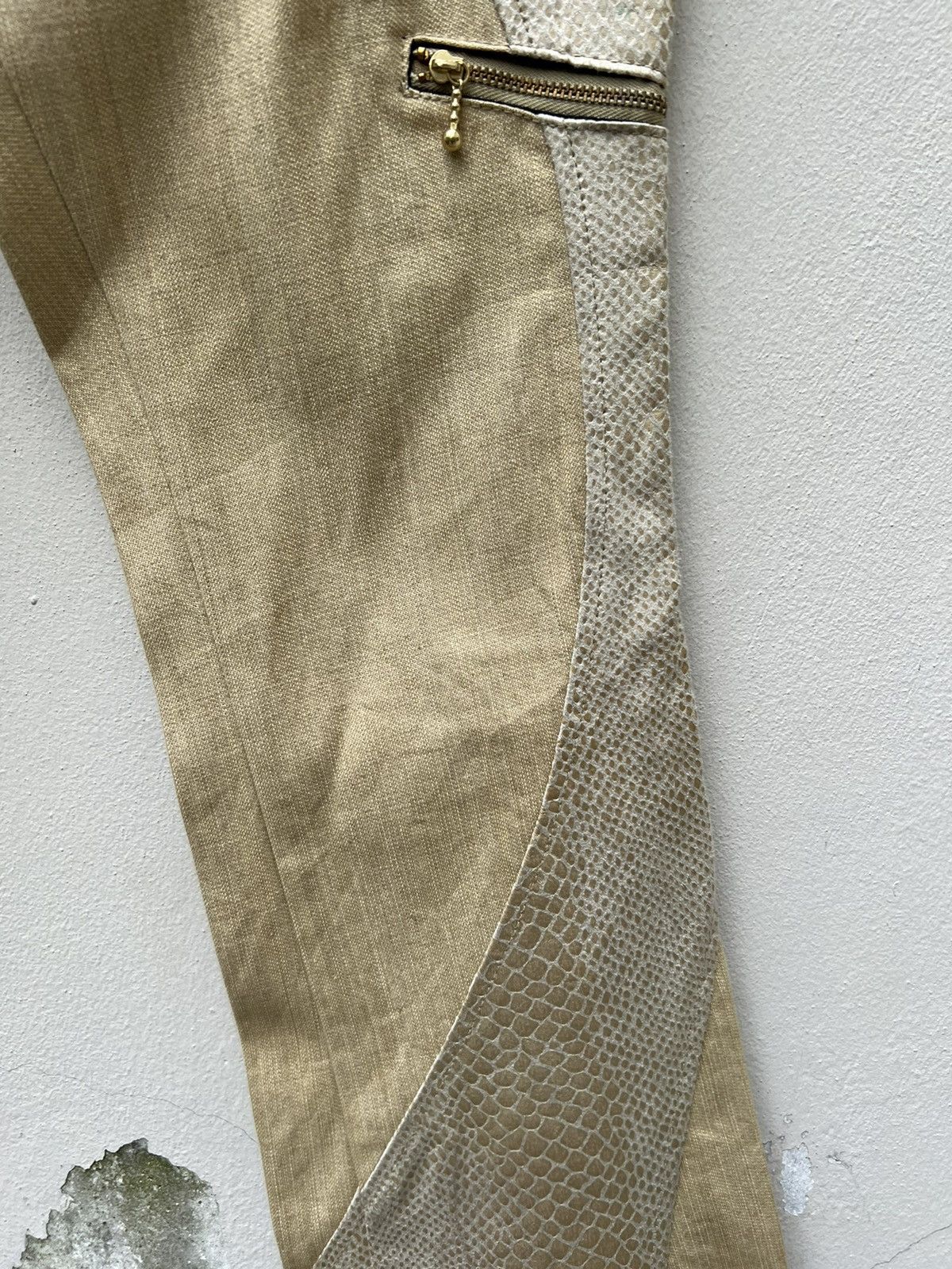 Vintage JAPONAIS BLEU Japan Snake Scales Zipper Flare Jeans Size US 28 / EU 44 - 13 Thumbnail