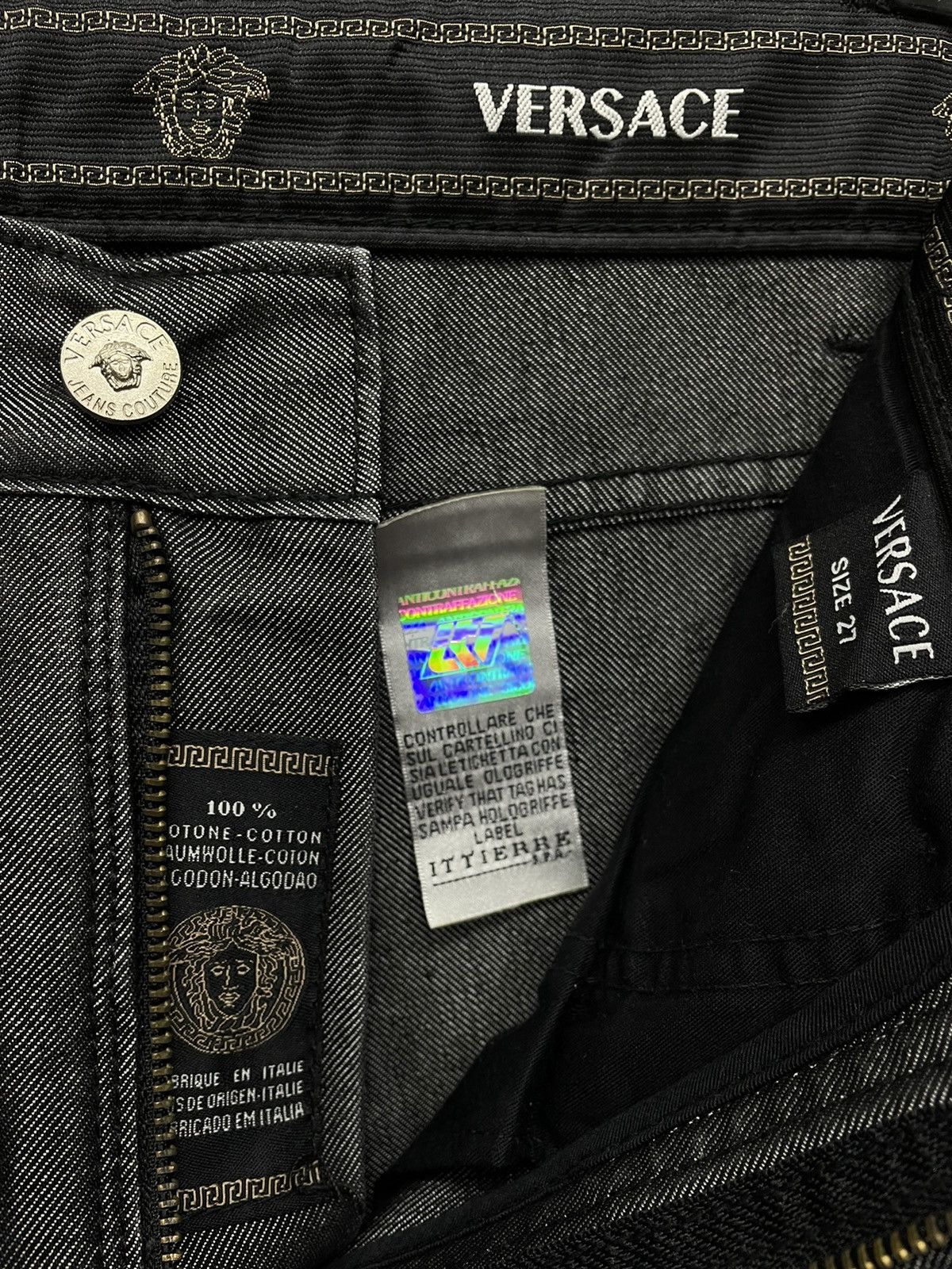 Versace Jeans Couture RARE! VERSACE JEANS COUTURE Shiny Black Perfect Fit Denim Size US 26 / EU 42 - 11 Thumbnail
