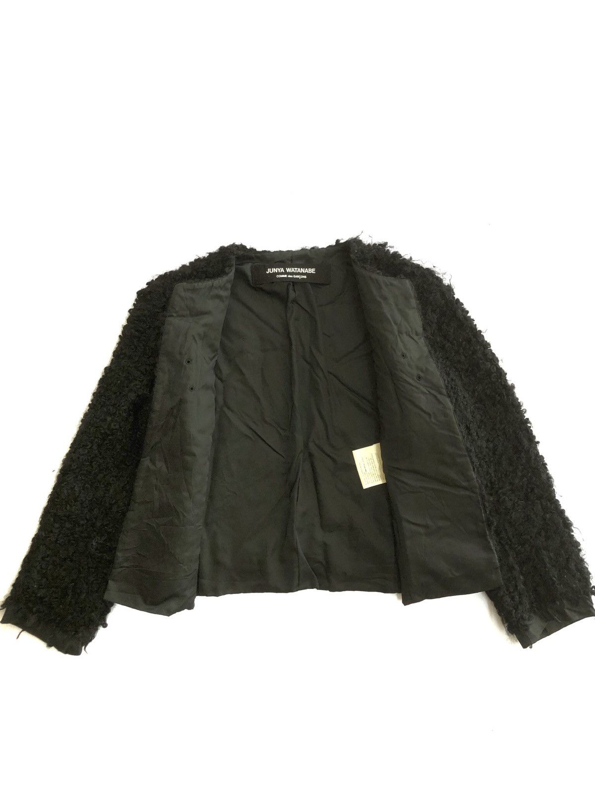 Comme des Garcons × Junya Watanabe 🔥ARCHIVAL PIECE💥AD2003 JUNYA WATANABE CDG Crop Sherpa Jacket Size M / US 6-8 / IT 42-44 - 3 Thumbnail