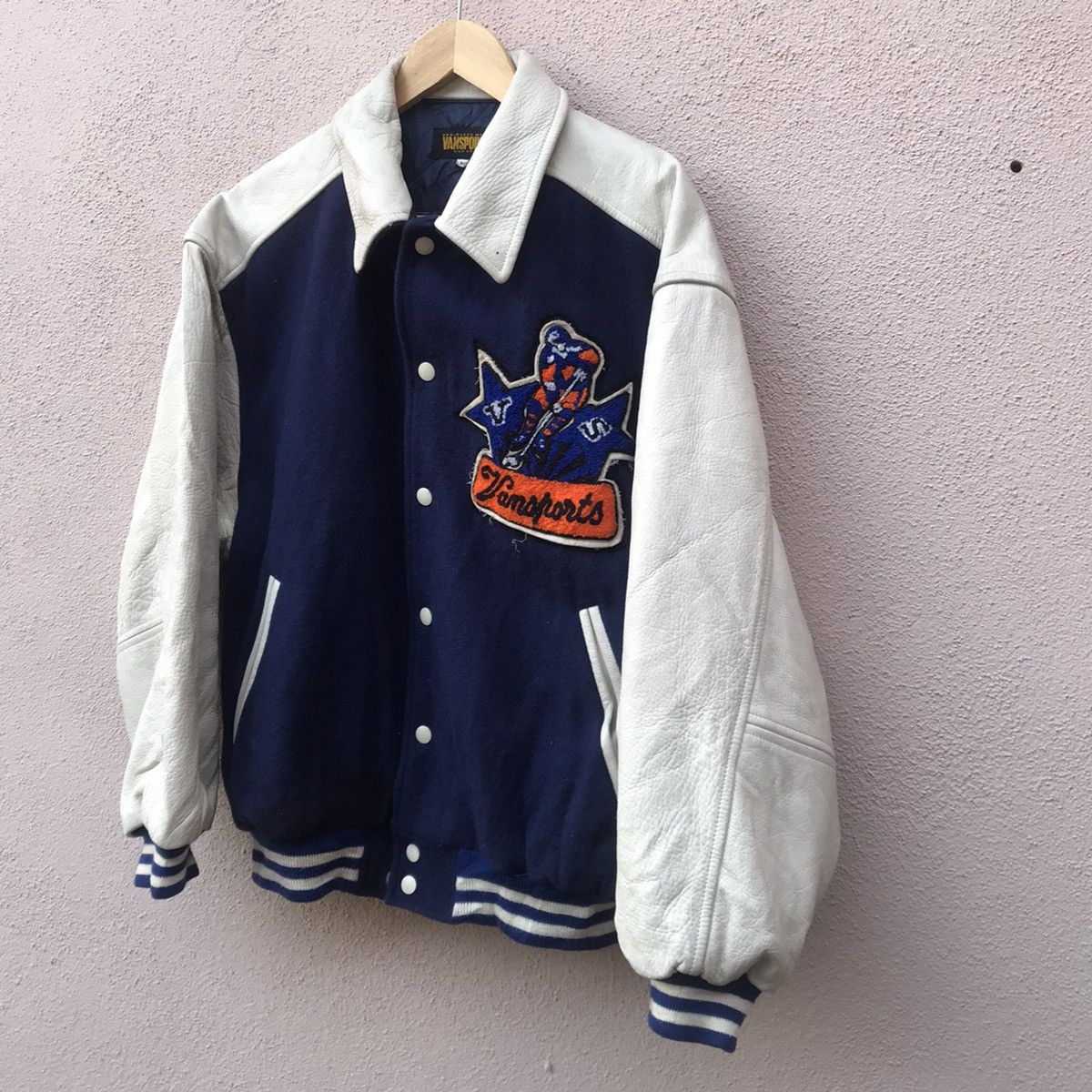 Vintage Vintage Vansports varsity leather jacket scovill buttom Size US M / EU 48-50 / 2 - 4 Thumbnail
