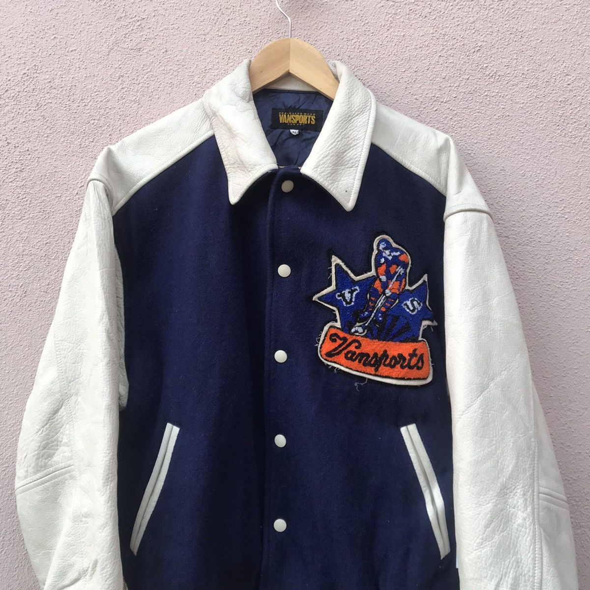 Vintage Vintage Vansports varsity leather jacket scovill buttom Size US M / EU 48-50 / 2 - 5 Thumbnail