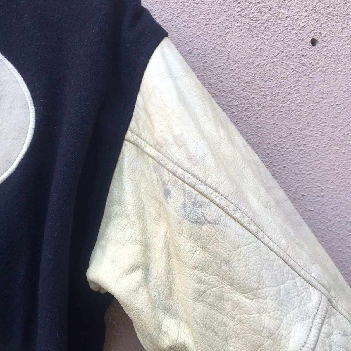 Vans RARE Vintage 90s Vans big logo varsity jacket leather Size US M / EU 48-50 / 2 - 7 Thumbnail