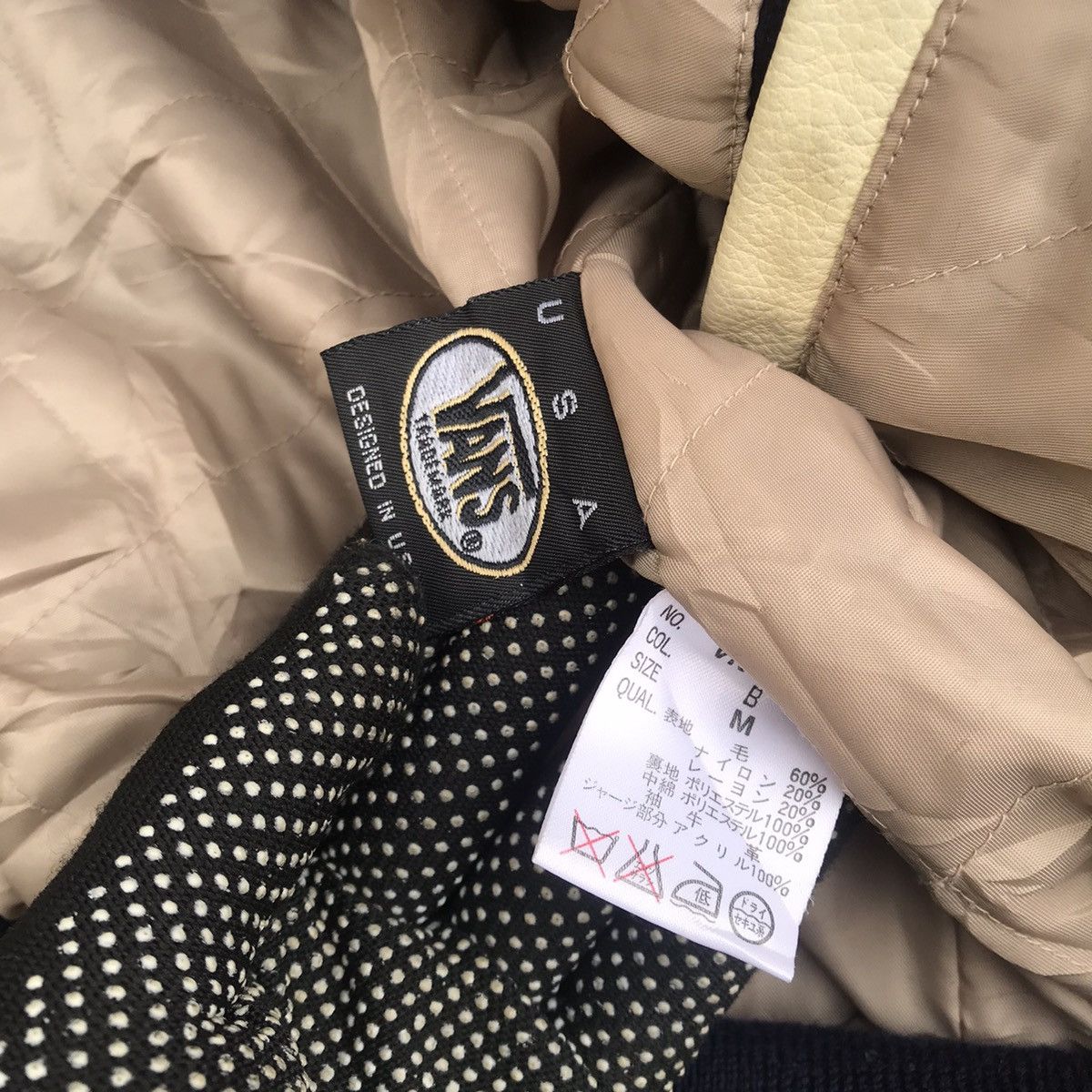 Vans RARE Vintage 90s Vans big logo varsity jacket leather Size US M / EU 48-50 / 2 - 14 Thumbnail