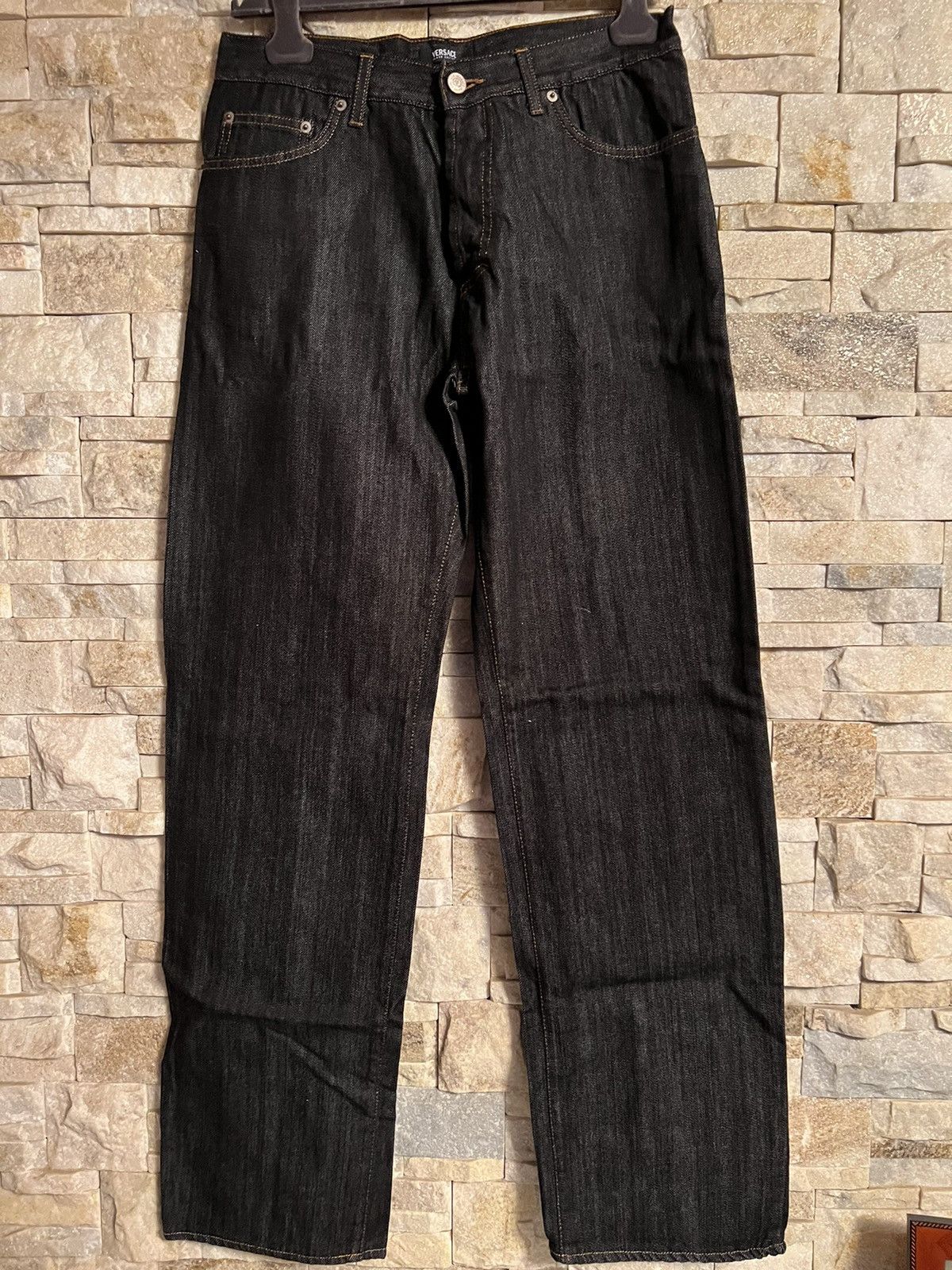 image of Versace Jeans Couture Black Denim Jeans Italy Size 31, Men's