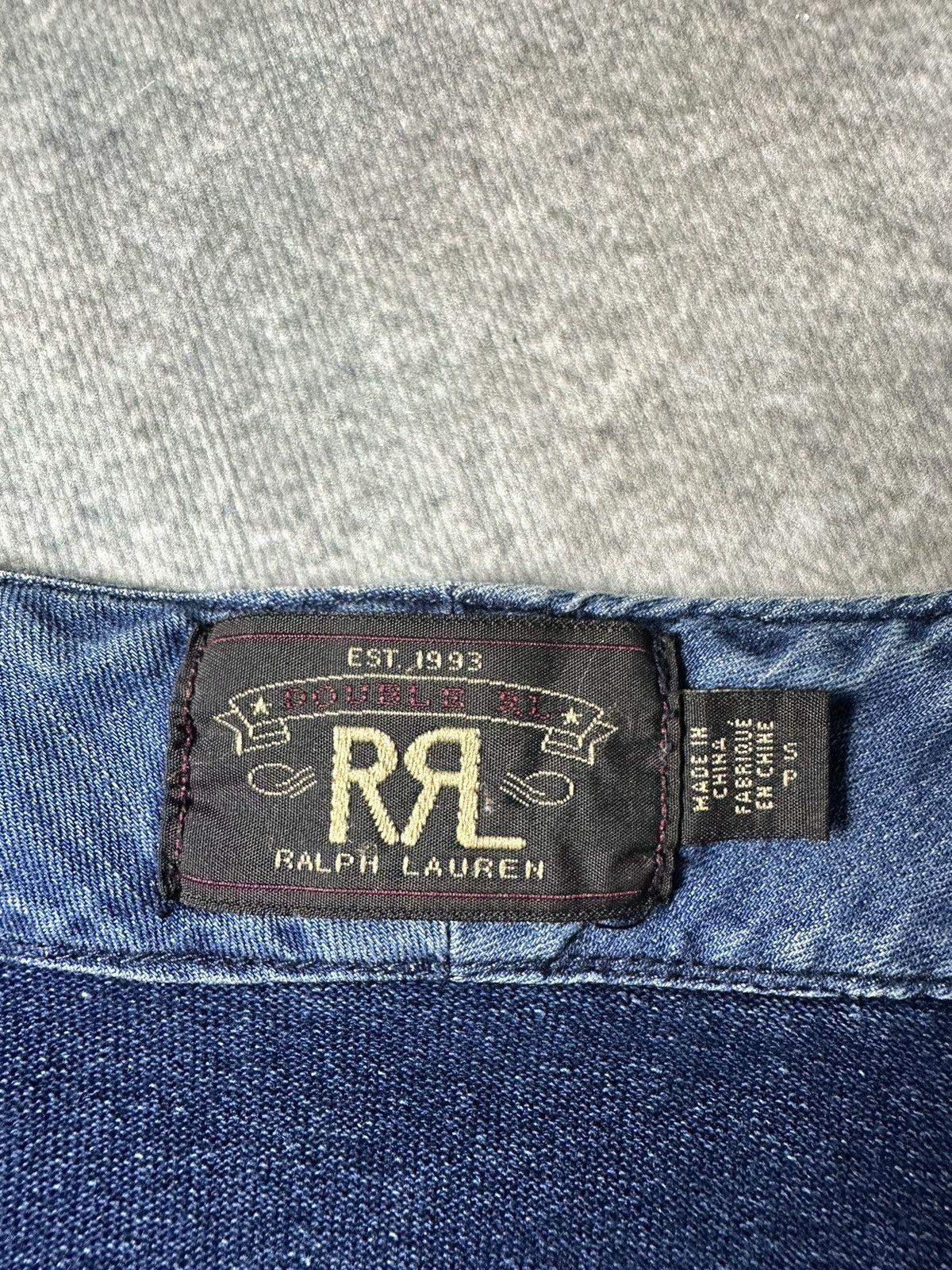 RRL Ralph Lauren Ralph Lauren RRL Double RL Indigo Cotton Baseball Jersey Size US S / EU 44-46 / 1 - 6 Thumbnail