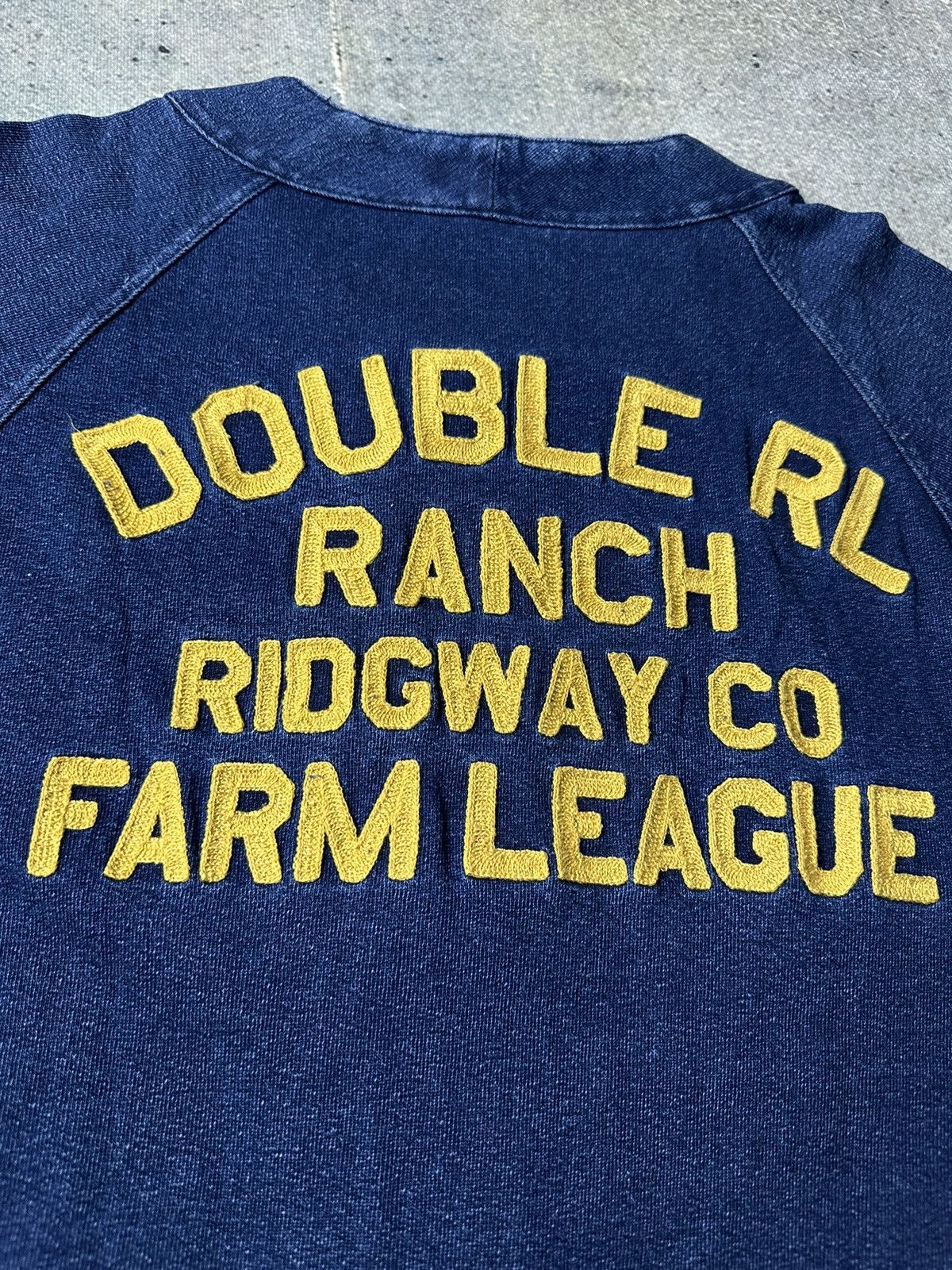 RRL Ralph Lauren Ralph Lauren RRL Double RL Indigo Cotton Baseball Jersey Size US S / EU 44-46 / 1 - 7 Thumbnail