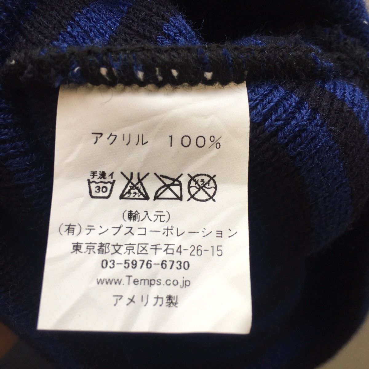 Japanese Brand Temps blue striped beanie Size ONE SIZE - 3 Thumbnail