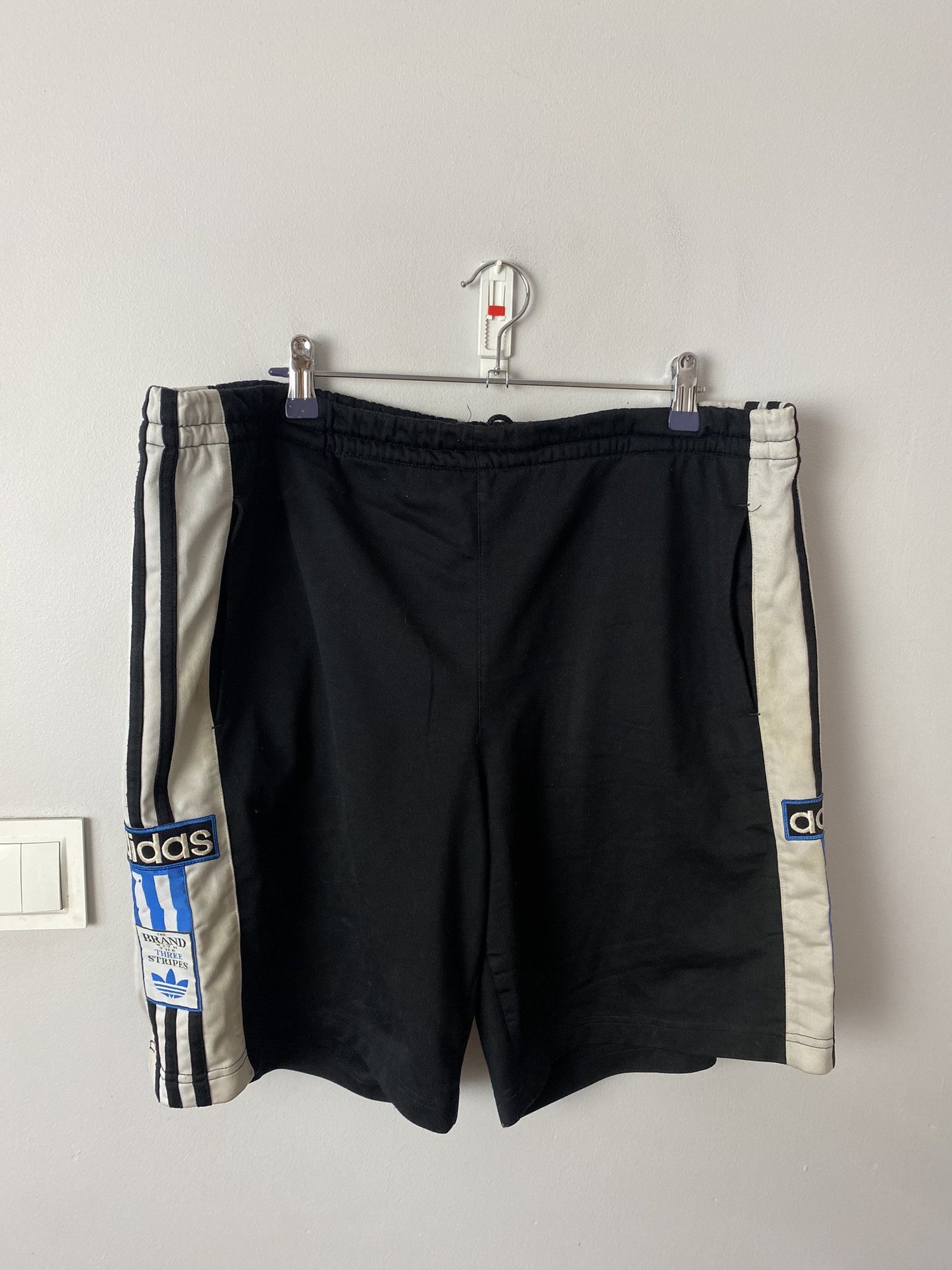 Pantalon Vintage Adibreak à Pressions Adidas - Taille L - Couleur Orange Et Blanc