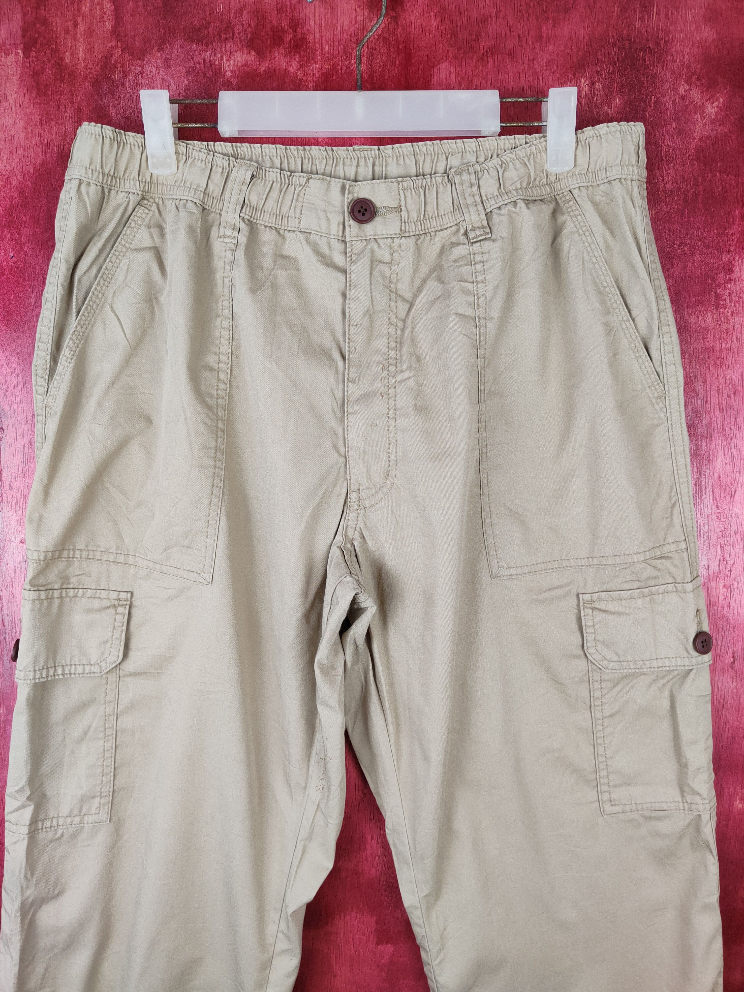 Japanese Brand × Vintage Topvalu Brown Multi Pocket Tactical Cargo Pants #S453 Size US 33 - 2 Thumbnail